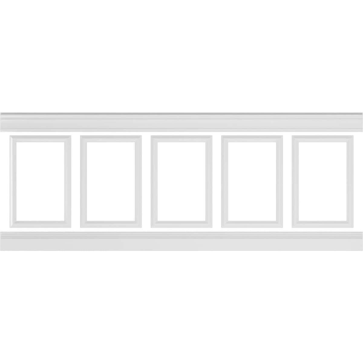 Ekena Millwork WPKUSQ031P036 Smooth Paintable/Stainable Off-white Polyurethane Wainscoting Wall Panel ( 7 -Pack, Covers 23.64-sq ft )