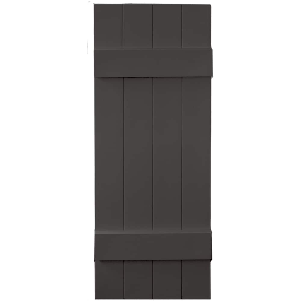 Vantage V6831439018 13.875-in W x 38.875-in H Charcoal Board and batten Exterior Shutters ( 1 -Pack )