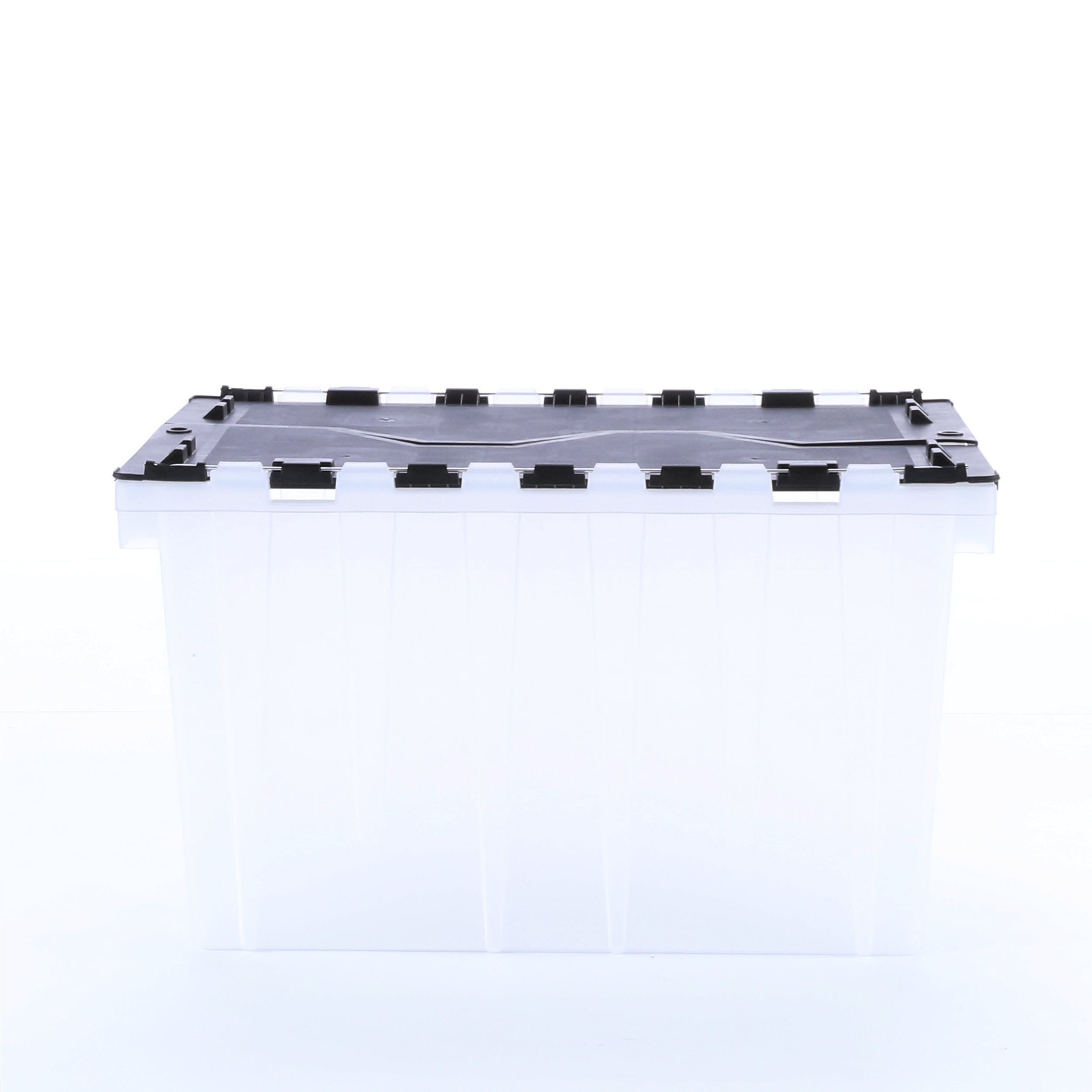 60 Qt. HingeLID Storage Box Plastic, Flat Gray, Set of 6 - AliExpress