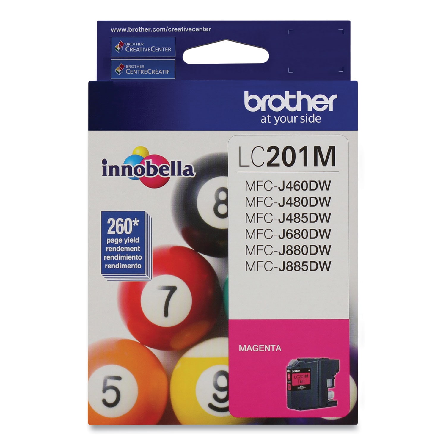 Brother LC201M Innobella Ink 260 Page-Yield Magenta #LC201M