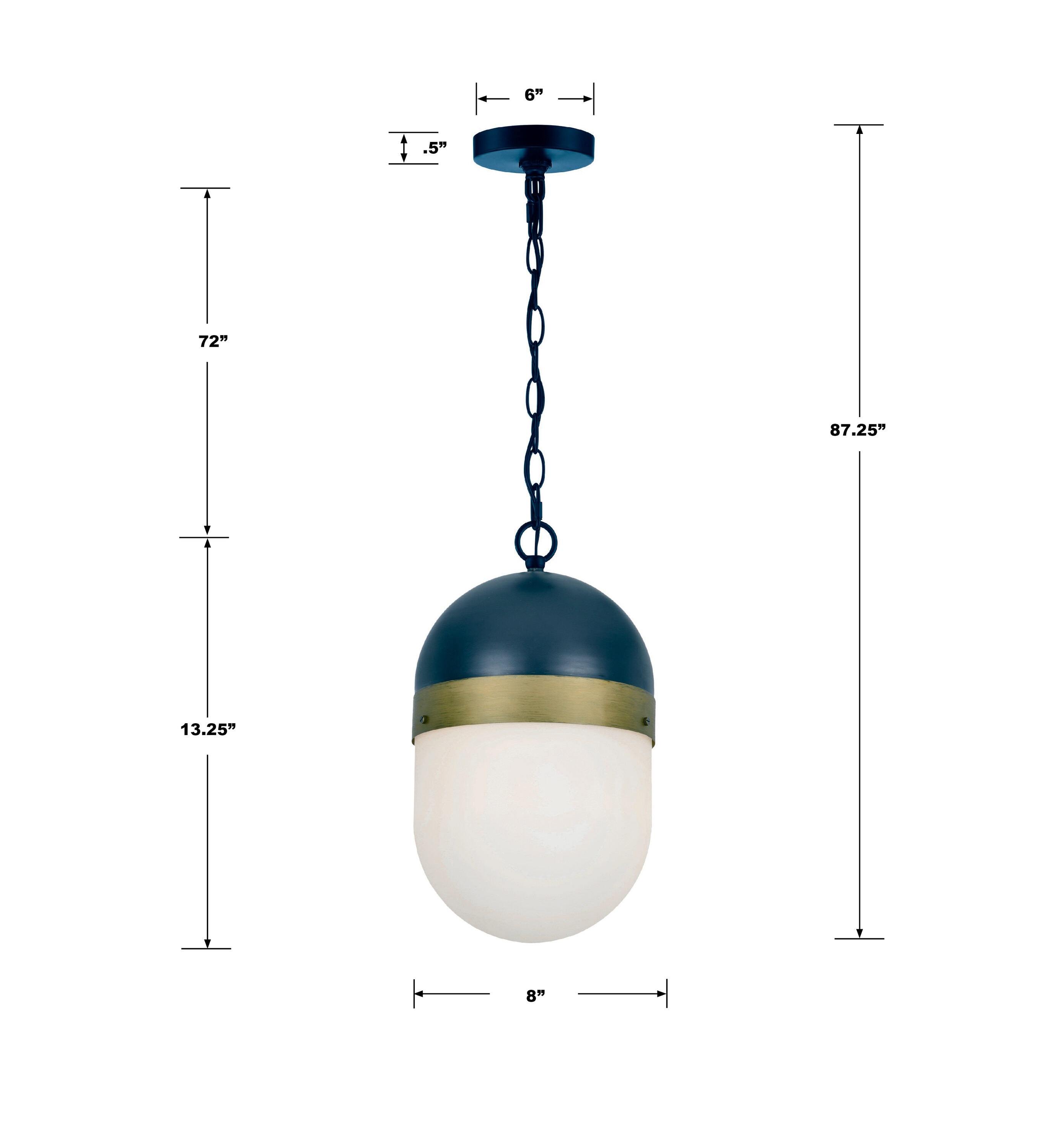 Crystorama CAP-8507-MK-TG Pendant-Lights - View #5