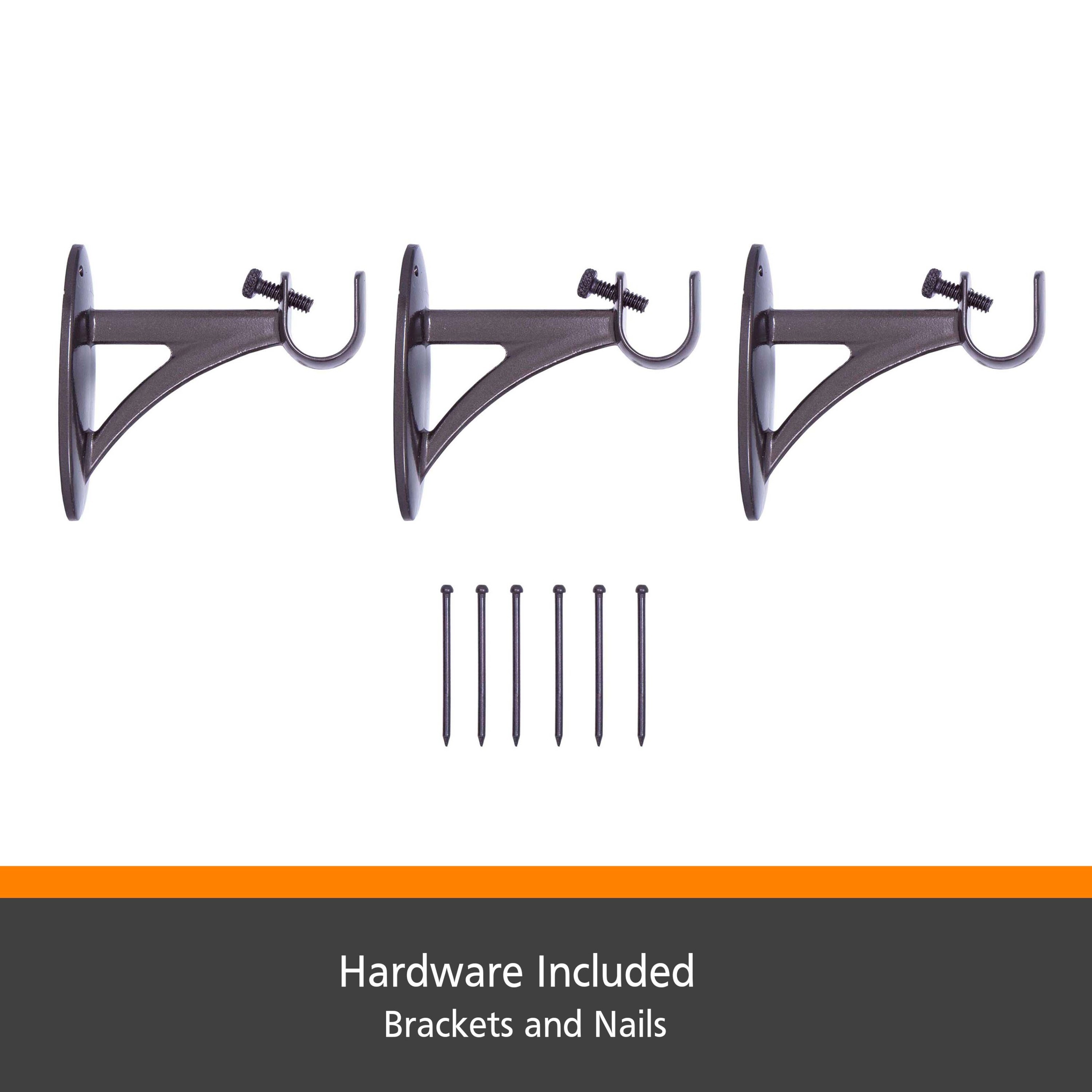 Kenney Oil Rubbed Bronze 66-120" Decorative Curtain Rod with Scroll Finials