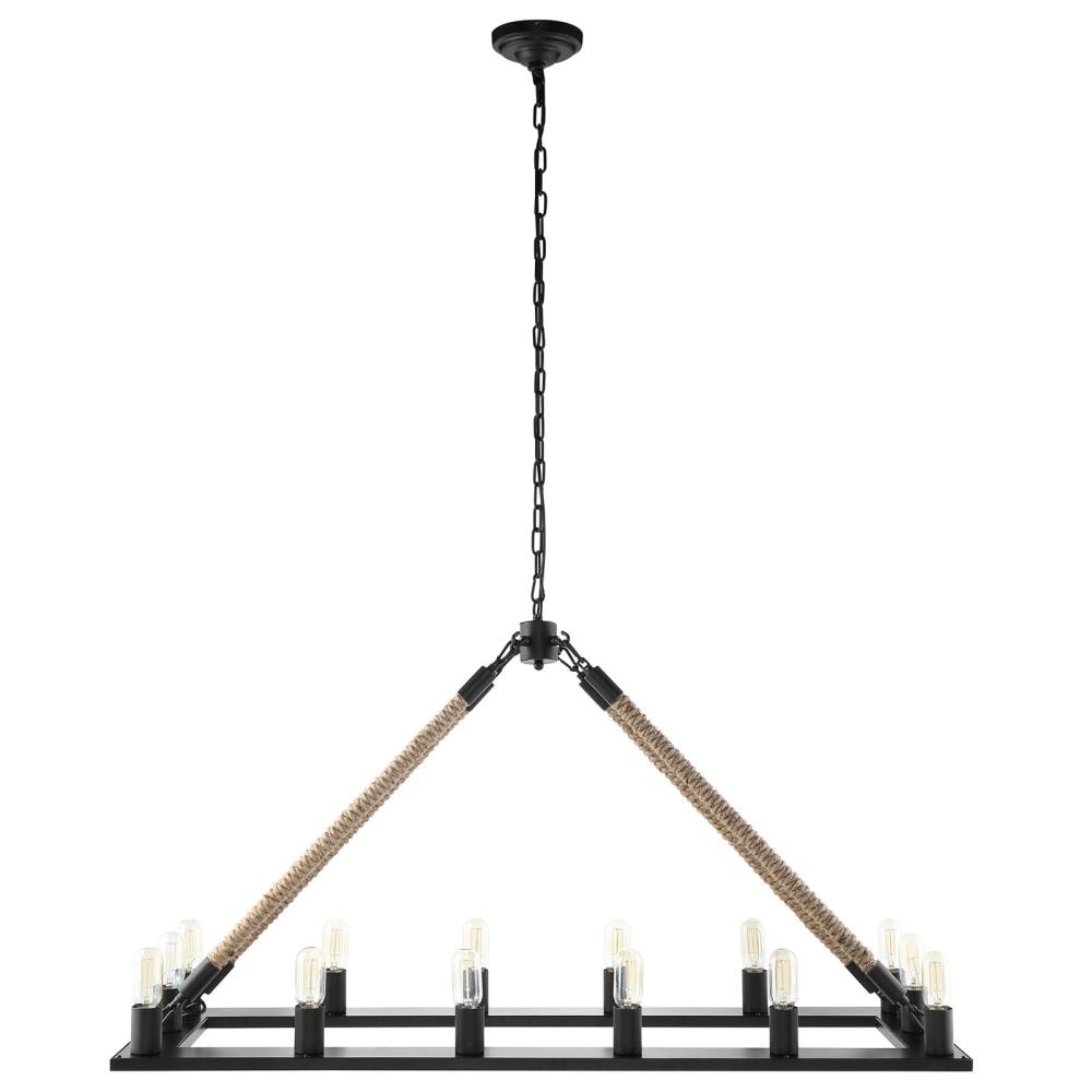 Modway EEI-1573 14-Light Black Rustic Dry Rated Chandelier