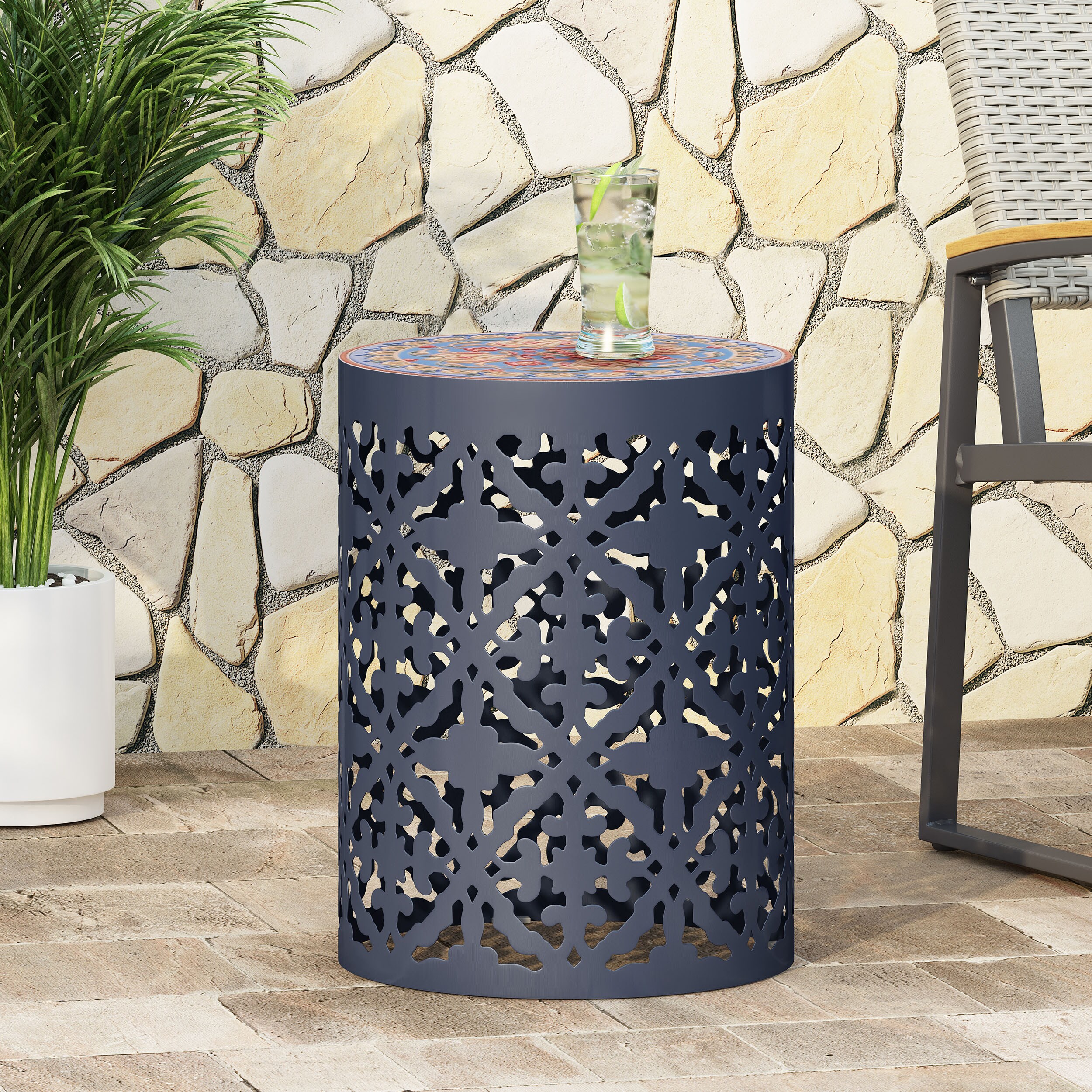 AHIOU HOME ZAAHG-70509.00DBLUGS Garden-Stools - View #2