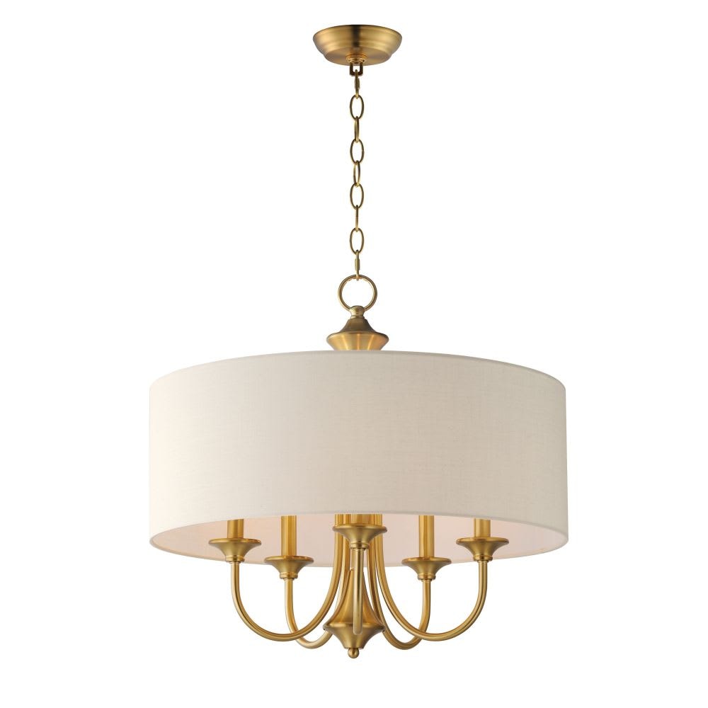 Maxim Lighting Bongo 5-Light Traditional Natural Aged Brass Incandescent Pendant Lightin