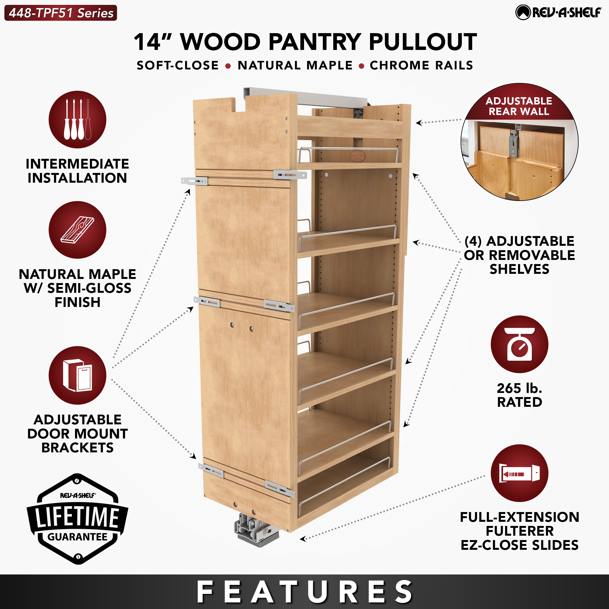 Rev-A-Shelf 448-TPF51-14-1 Pull-Out-Cabinet-Baskets - View #6