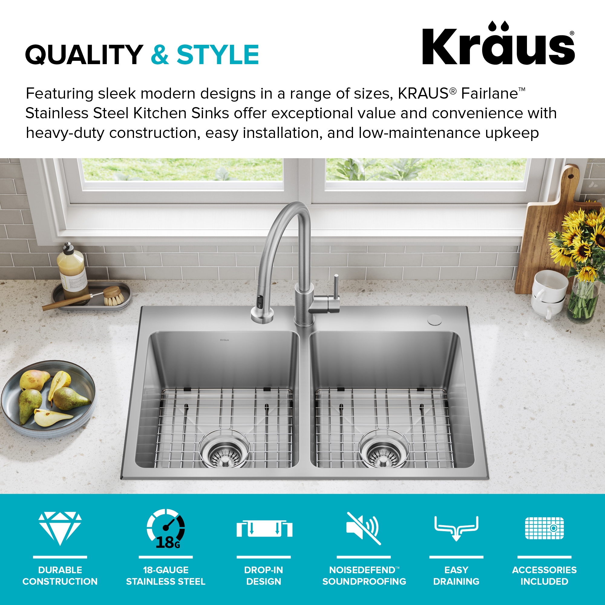 Kraus KHT632-33 Kitchen-Sinks - View #4