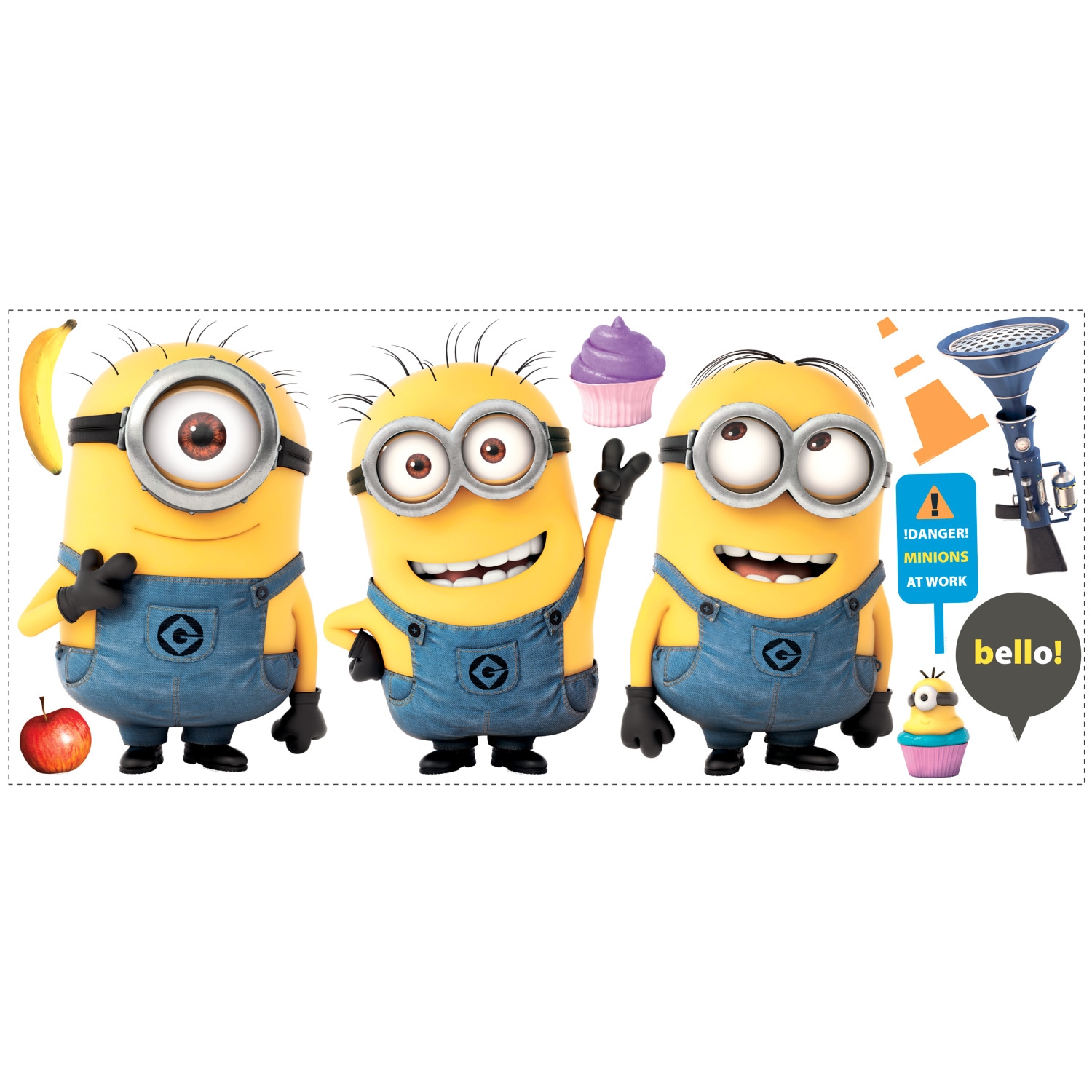 RoomMates RMK2081GM 18-Inches W x 40-Inches H Self-adhesive Yellow Novelty Wall Decal
