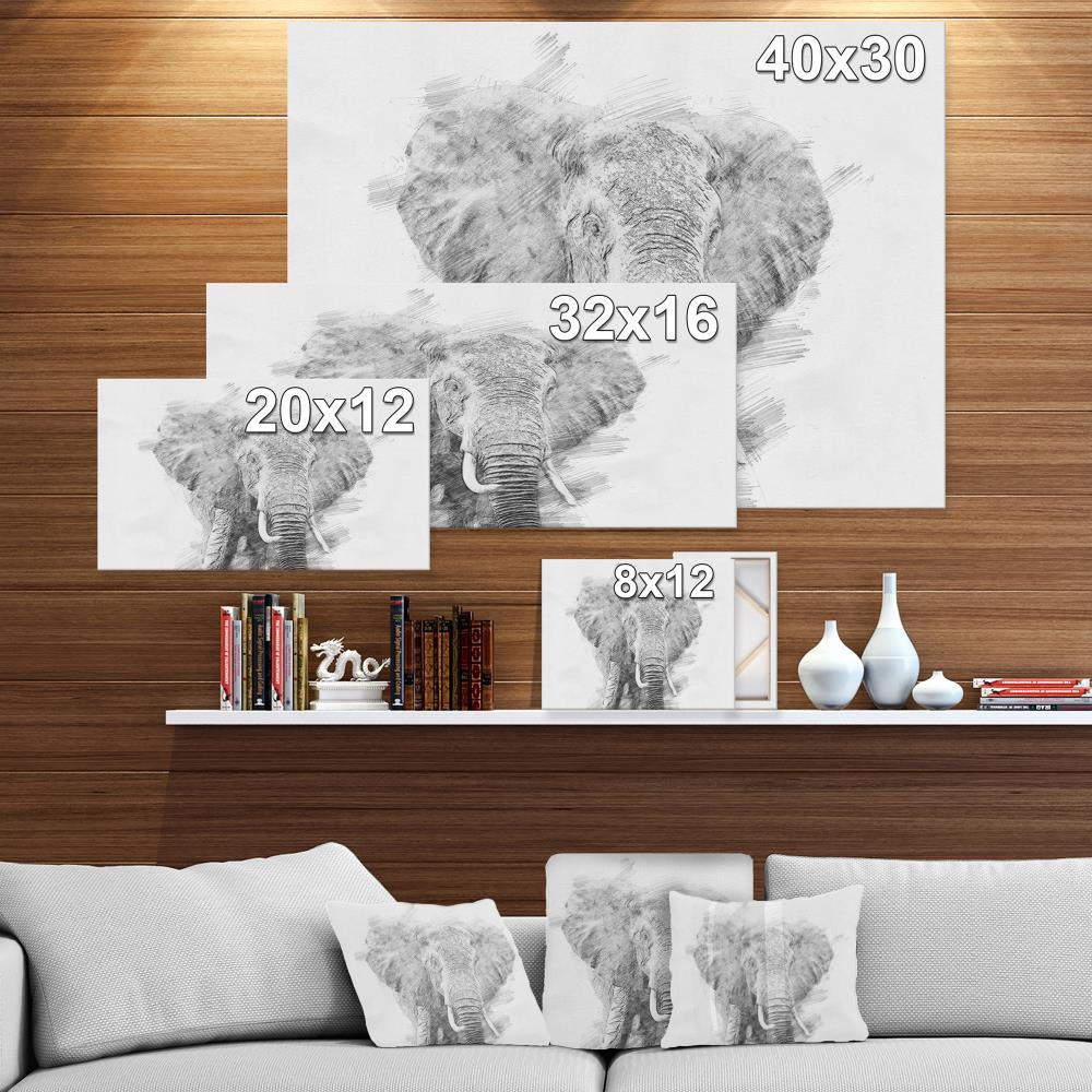 Designart 30-in H x 40-in W Animals Print on Canvas in the Wall Art ...