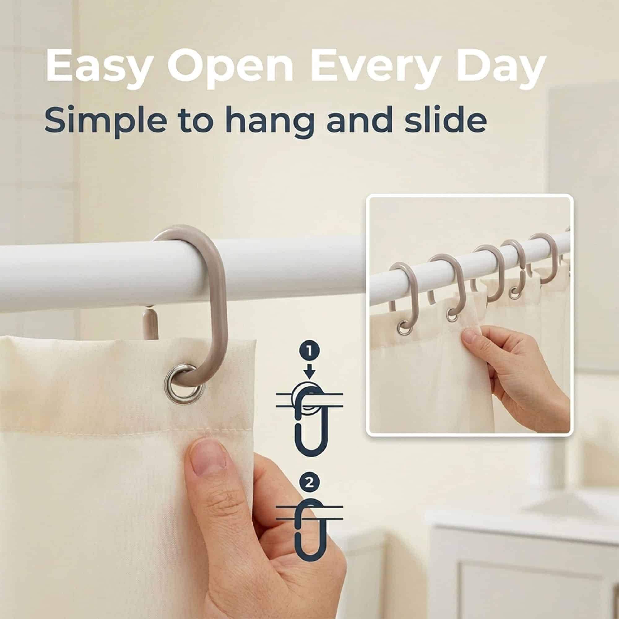 EVIDECO FRENCH HOME GOODS 2200165 Shower-Rings-Hooks - View #4