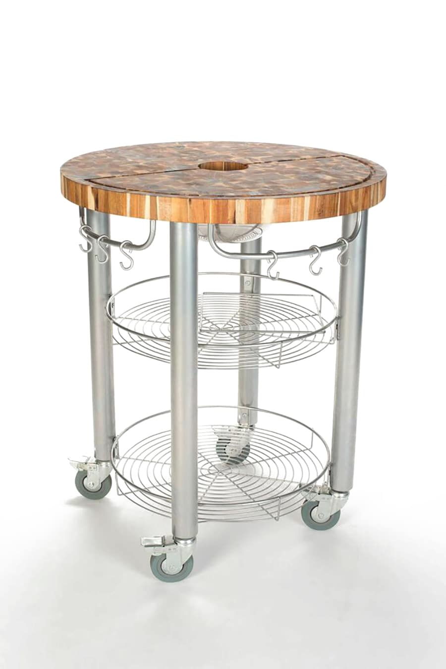 Chris & Chris JET3185 Natural Base with Rubberwood Top (30-in x 36-in)