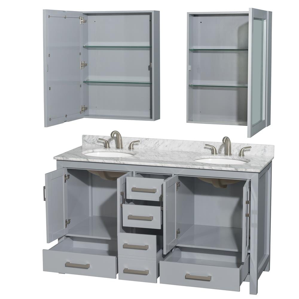 Wyndham Collection WCS141460DGYCMUNOMED Bath-Vanity-Combo - View #2