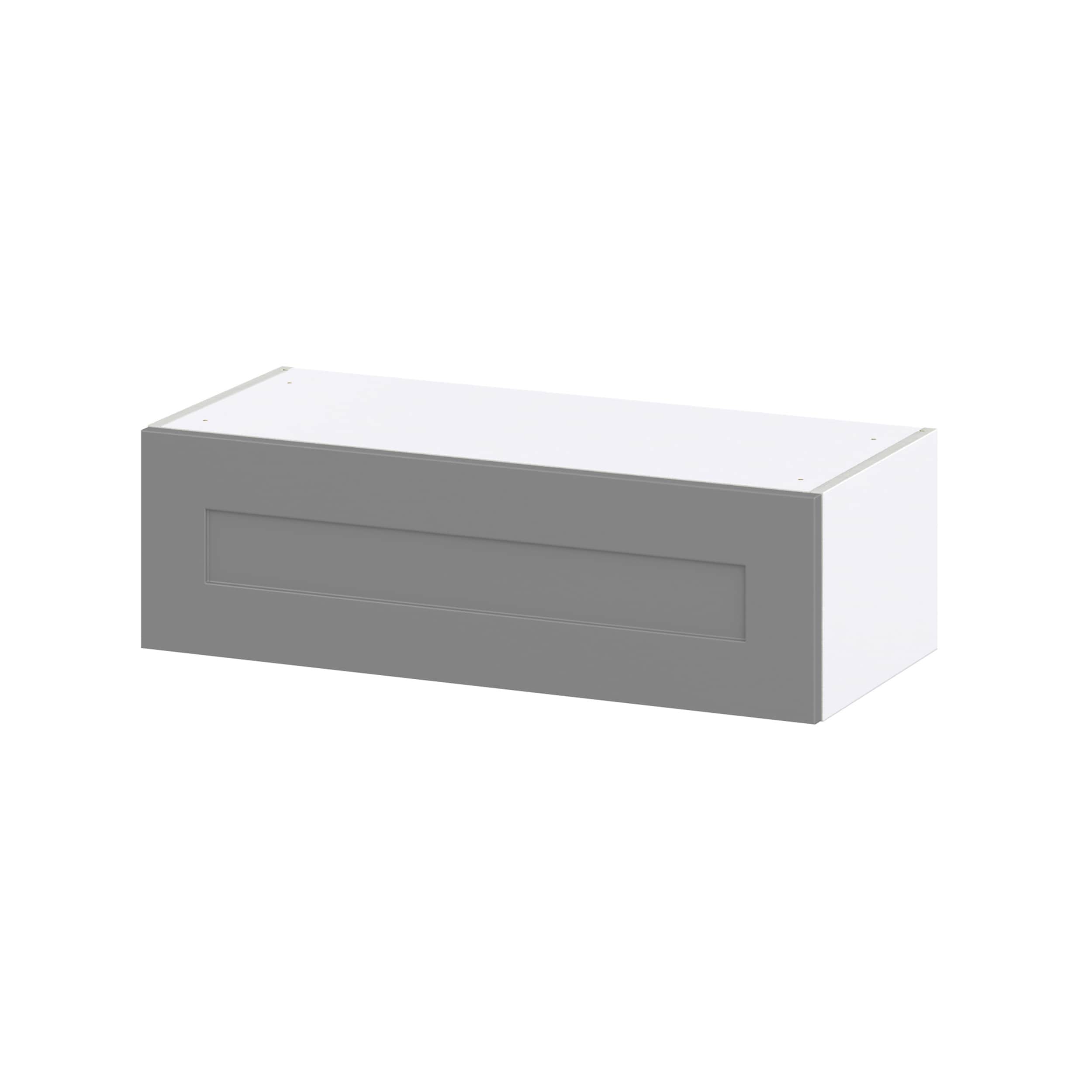 Hugo&Borg Beaumont 33-in W x 10-in H x 24-in D Slate Gray Wall Fully Assembled Cabinet (Recessed Panel Shaker Door Style)
