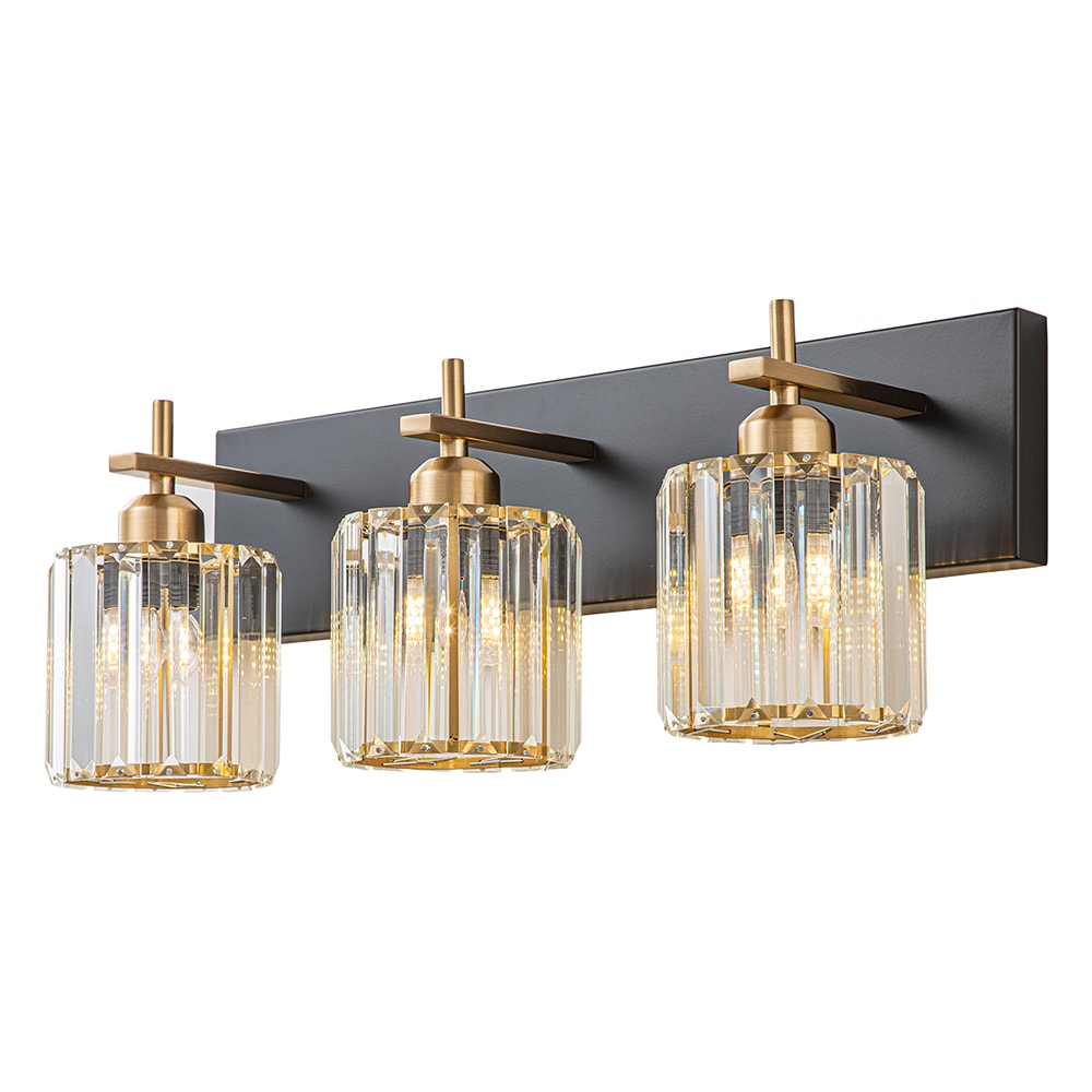 EDISLIVE Y81010000047448 20.5-in 3 -Light Black Mid-century Vanity light