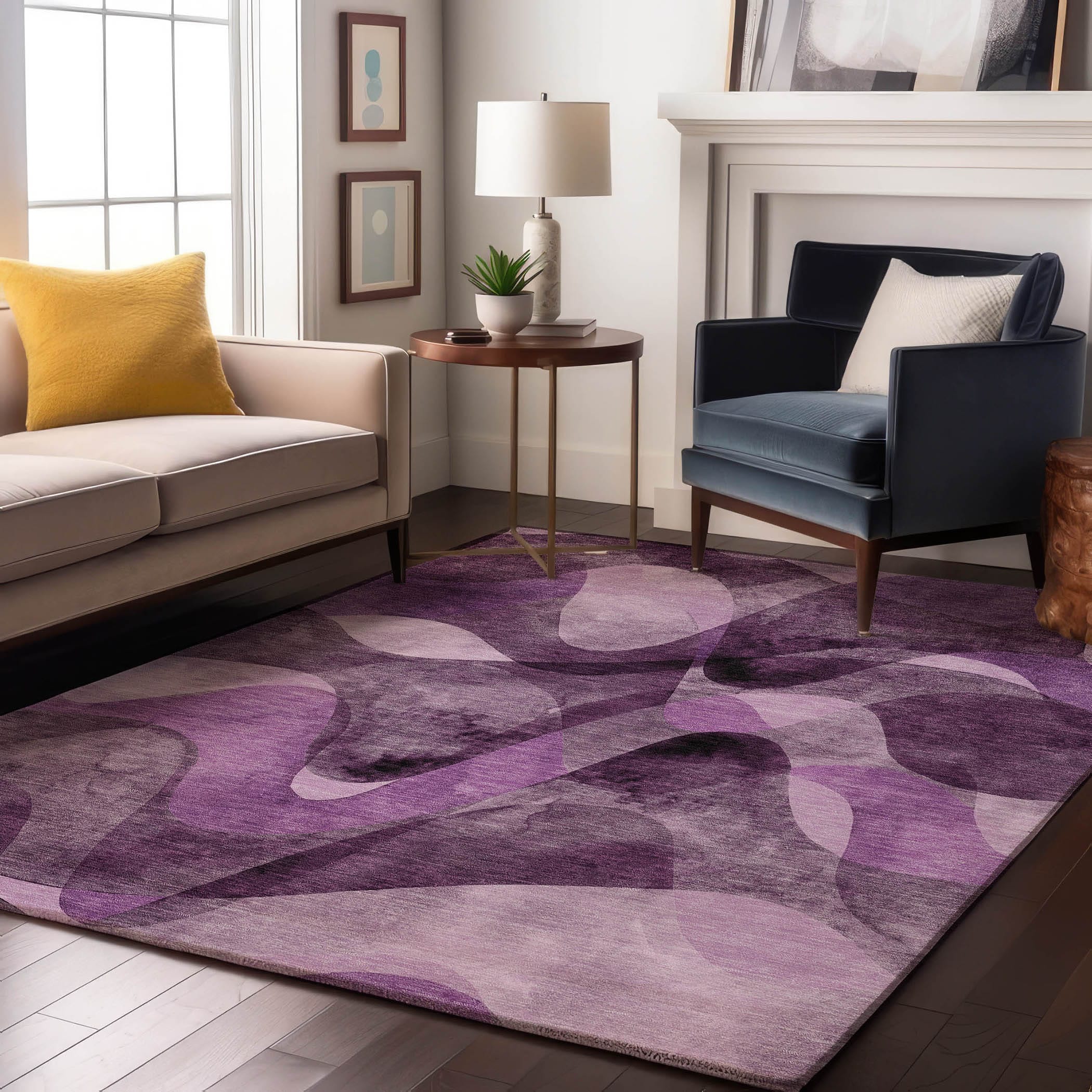Addison Rugs AMF537BG30X46 Mayfield AMF537BG 2 x 3 (ft) Loomed Polyester Beige Rectangular Indoor Geometric Machine washable Area rug