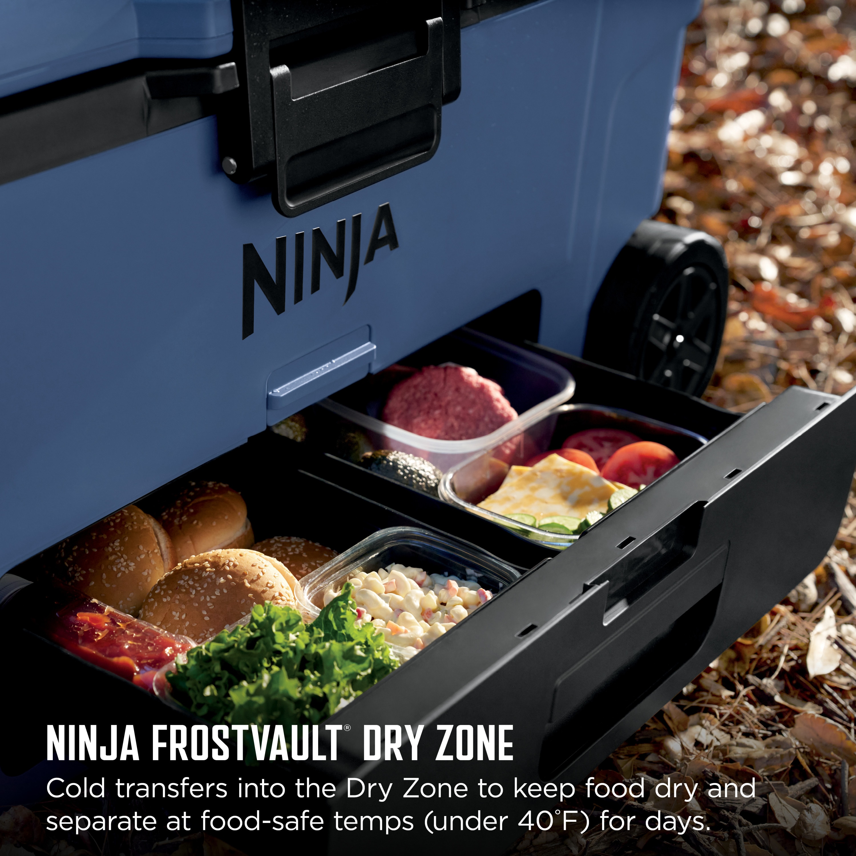 Ninja FrostVault Blue 65 Quart Wheeled Chest Cooler - Thumbnail 5