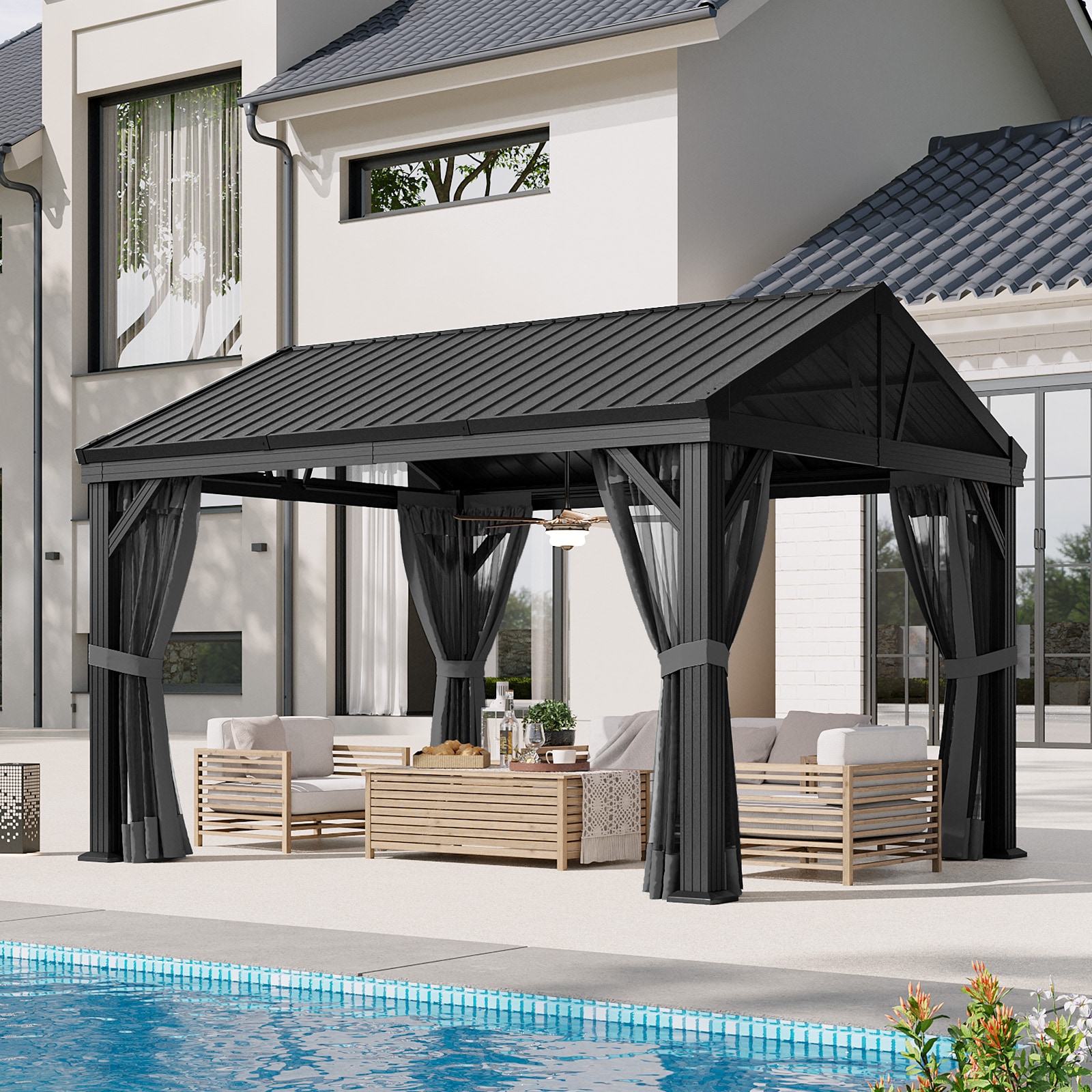 AOXUN AX-408G03 Wood-Resin-Gazebos - View #8