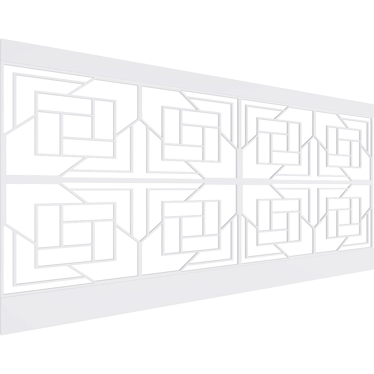 Ekena Millwork WPK44X94LLD 44-in x 94-1/2-in Smooth Paintable/Stainable White PVC Wainscoting Wall Panel ( 28.92-sq ft )