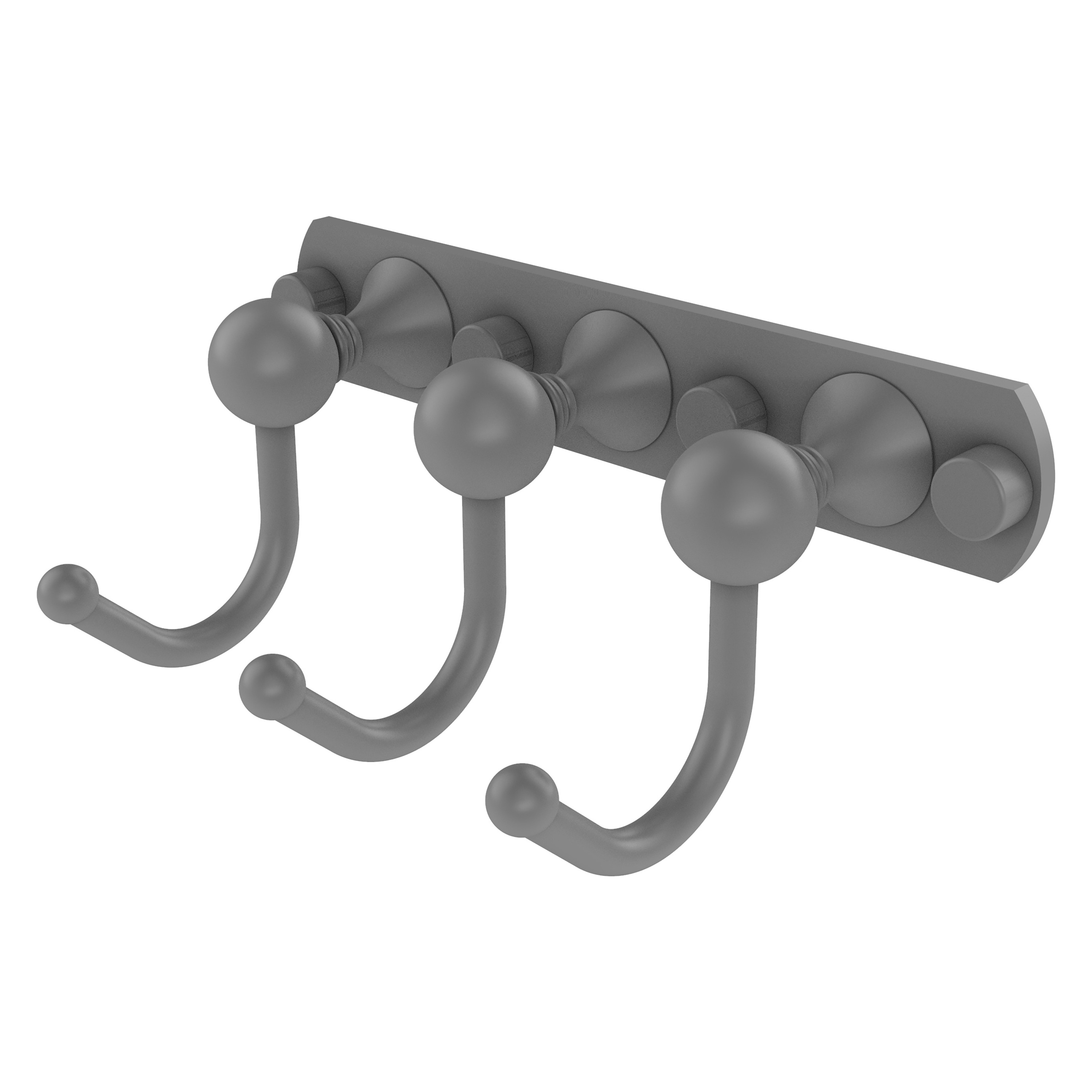 Allied Brass SL-20-3-GYM Shadwell Matte Gray Triple -Hook Wall mount Towel Hook