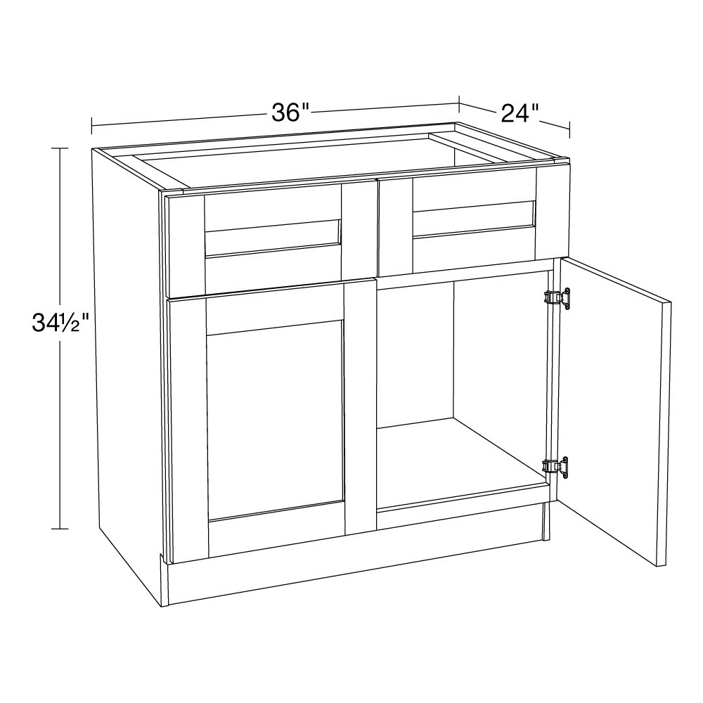 Luxxe Cabinetry Weston Express 36-in W X 34.5-in H X 24-in D Volcano 