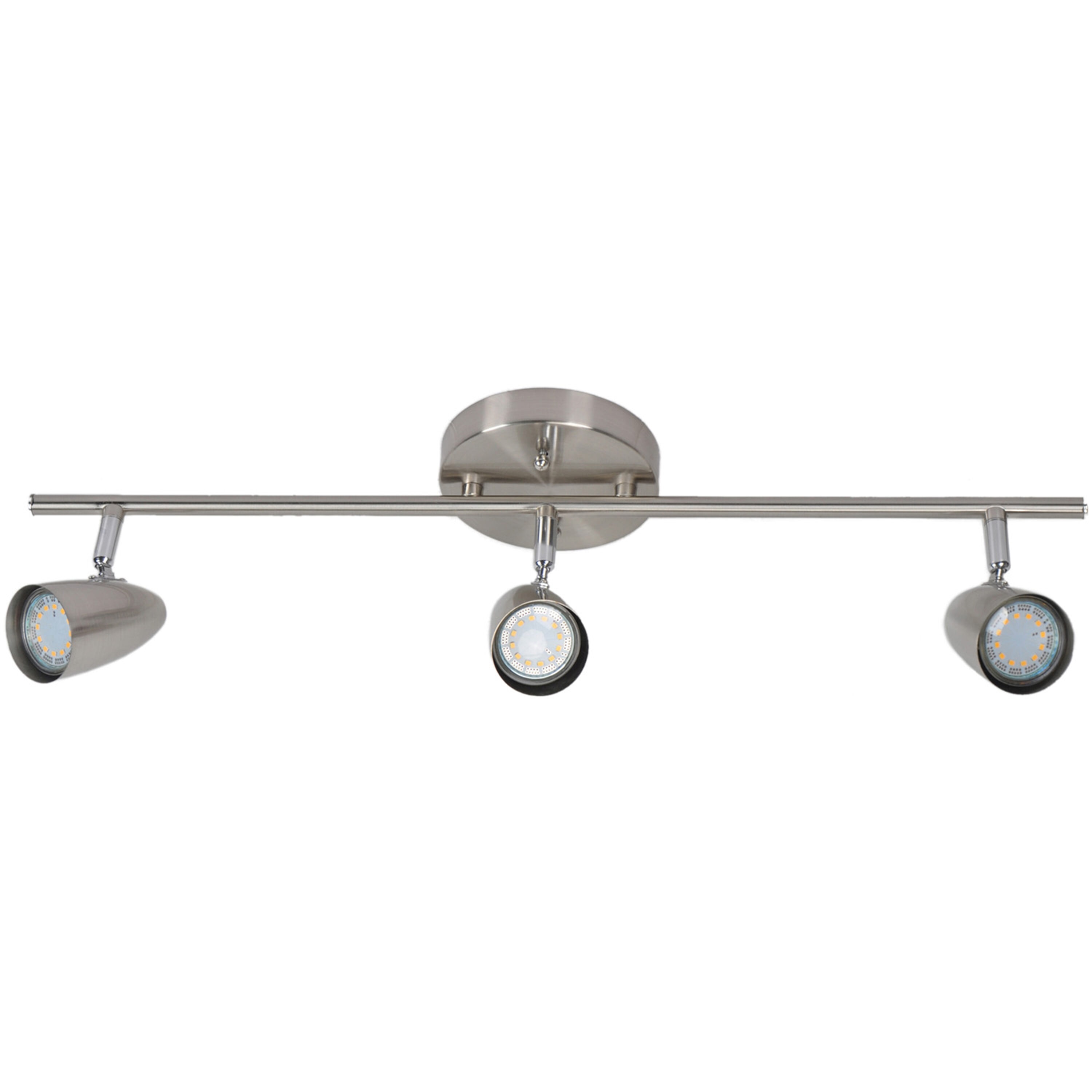 Sunlite LW45065 Close to Ceiling Fixtures 24-in 3 -Light Brushed Nickel dimmable GU10 pin base Modern/contemporary Flush Mount