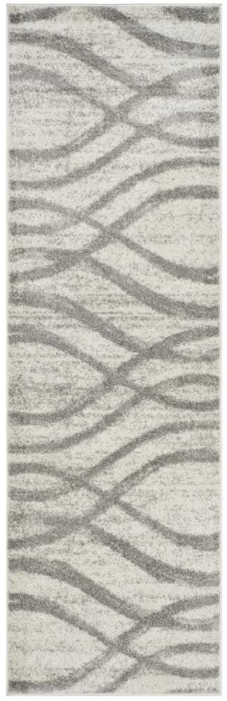 Safavieh ADR125C-212 Adirondack Rosten 2 x 12 (ft) Loomed Polypropylene Cream/Gray Rectangular Indoor Abstract Lodge Runner rug