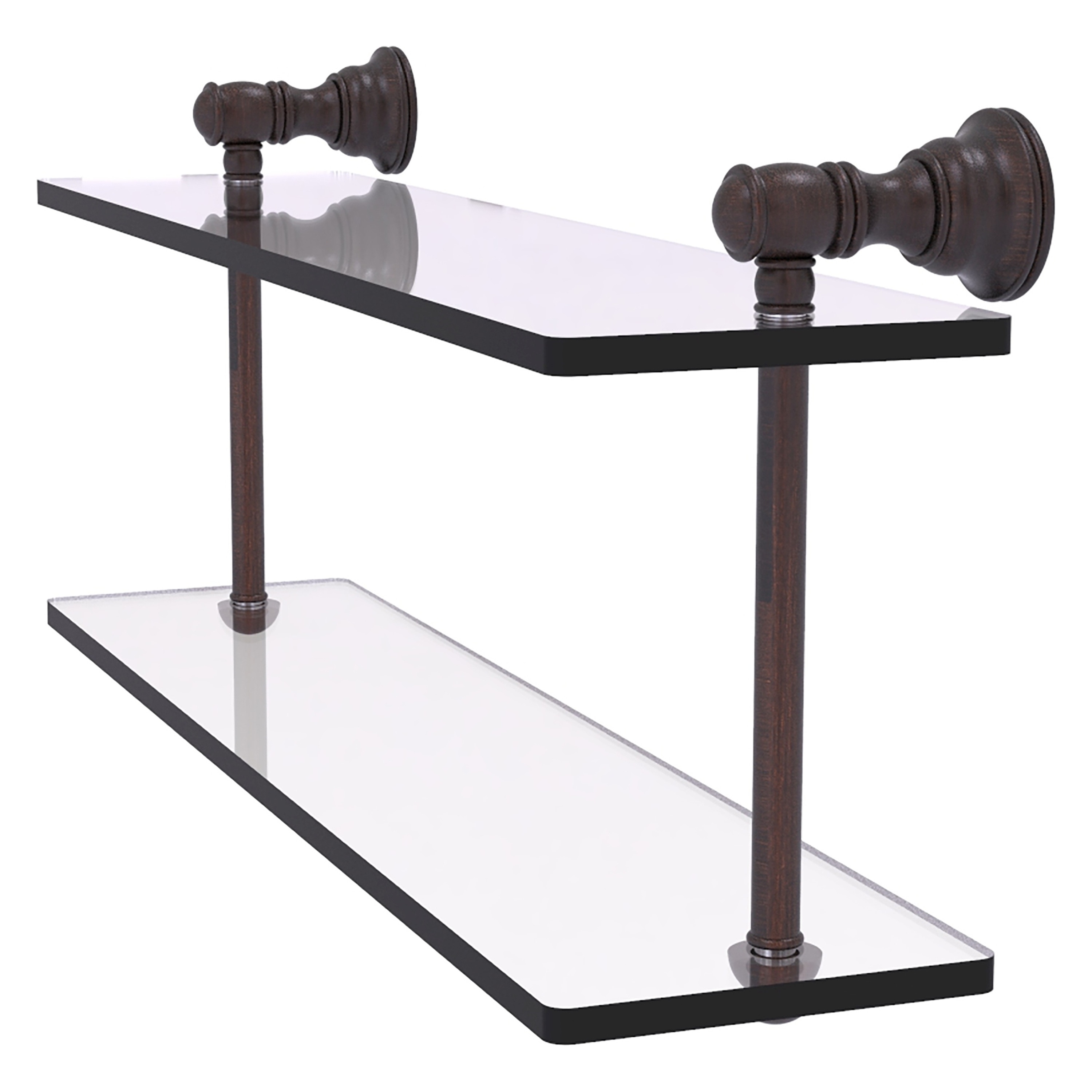 Allied Brass CL-2-16-VB Carolina Venetian Bronze 2 -Tier Wall mount Bathroom Shelf ( 16-in x 9.2-in x 5-in )