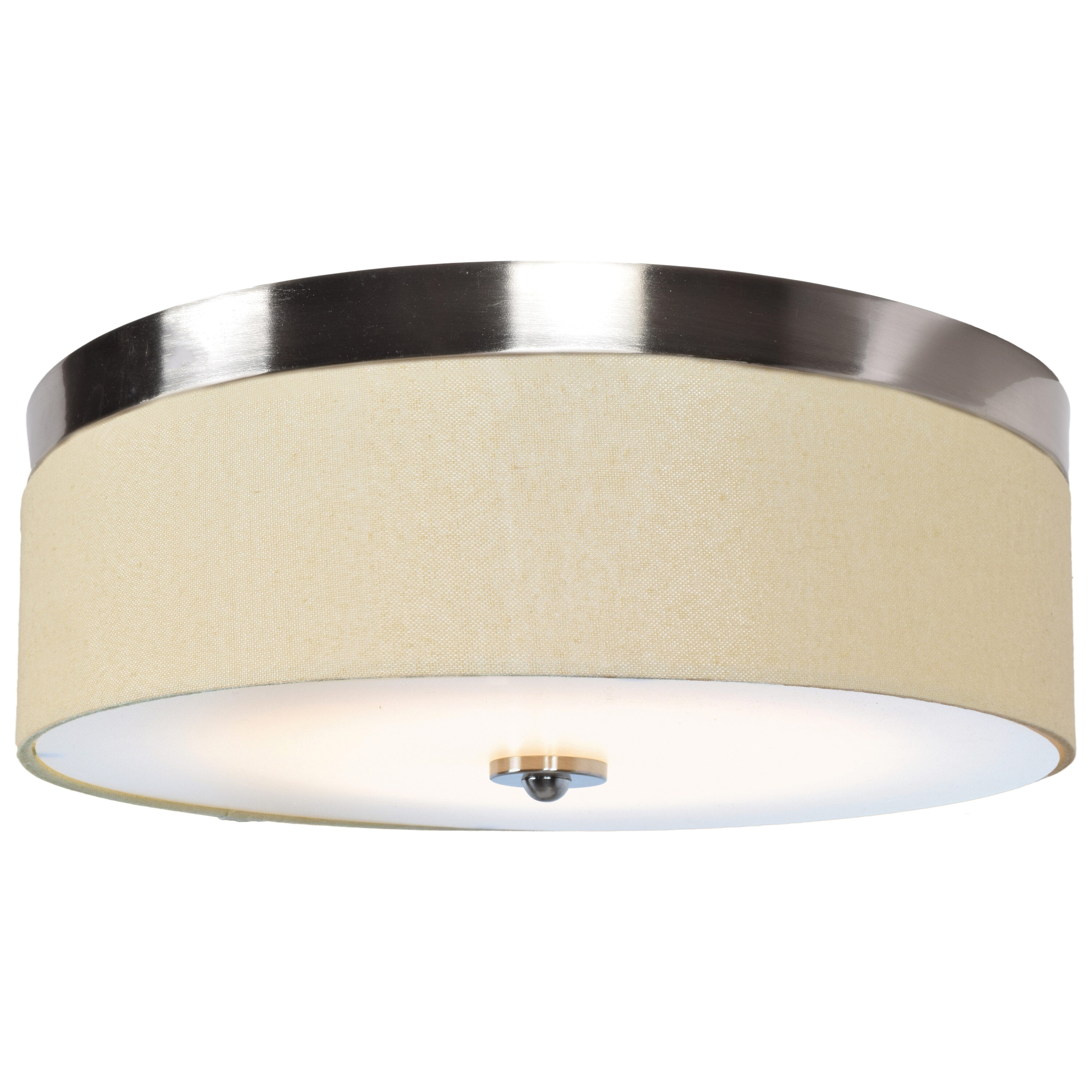 Access Lighting 20821LEDD-BS/ACR Mia 1 -Light 18-in Brushed Steel Integrated LED Flush Mount Light ENERGY STAR Certified