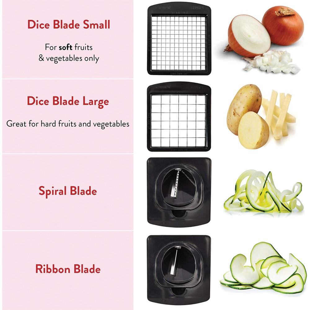 Ginsu Chop 'n Spiral Slicer Pro - White - 12 Piece Set