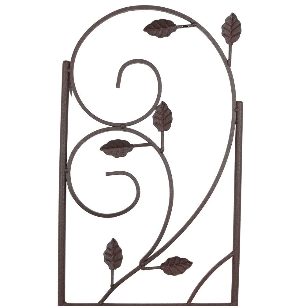 Rustic Brown Metal Garden Trellis Set for Climbing Plants