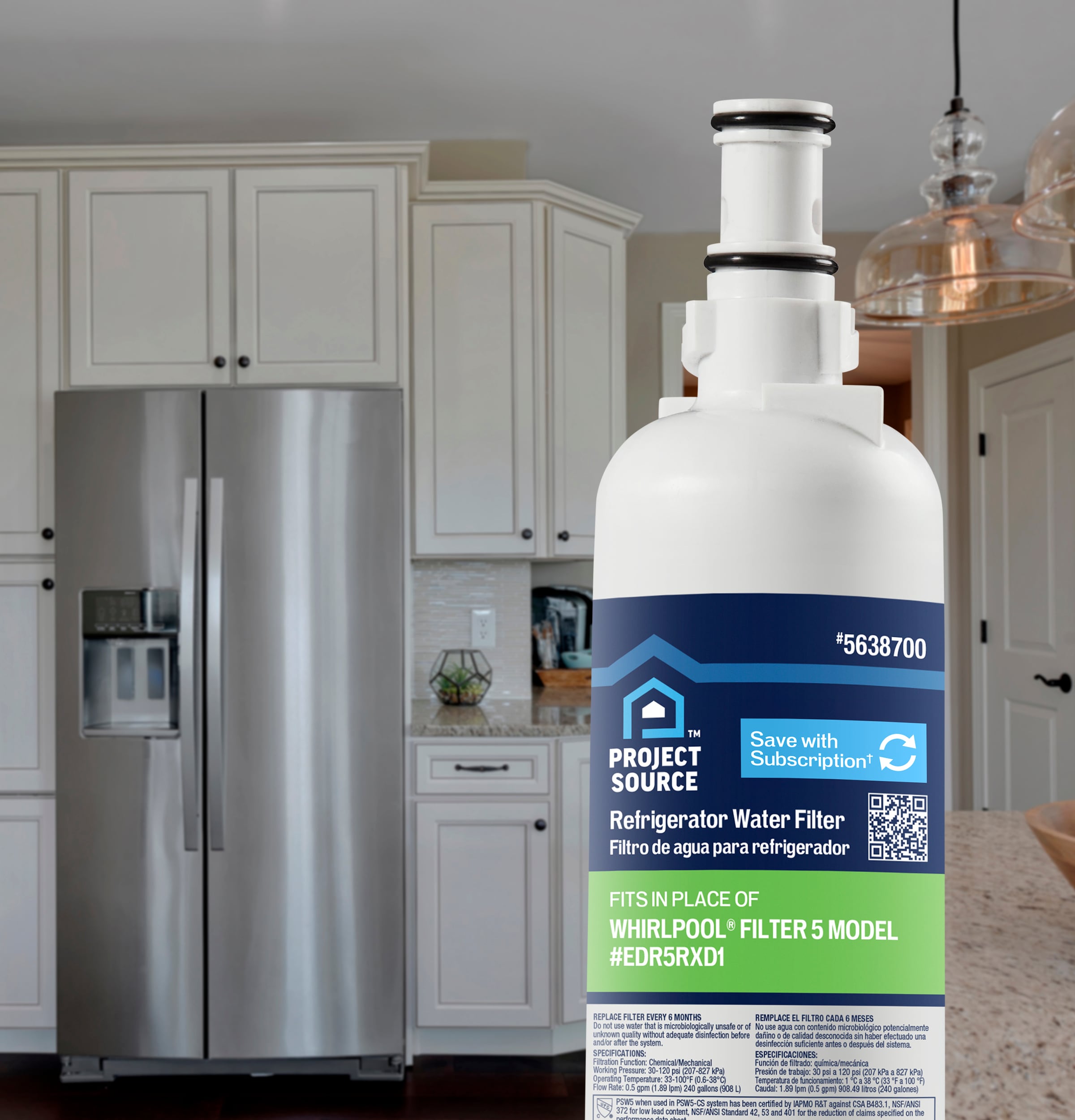 Project Source PSW5 Refrigerator-Water-Filters - View #3