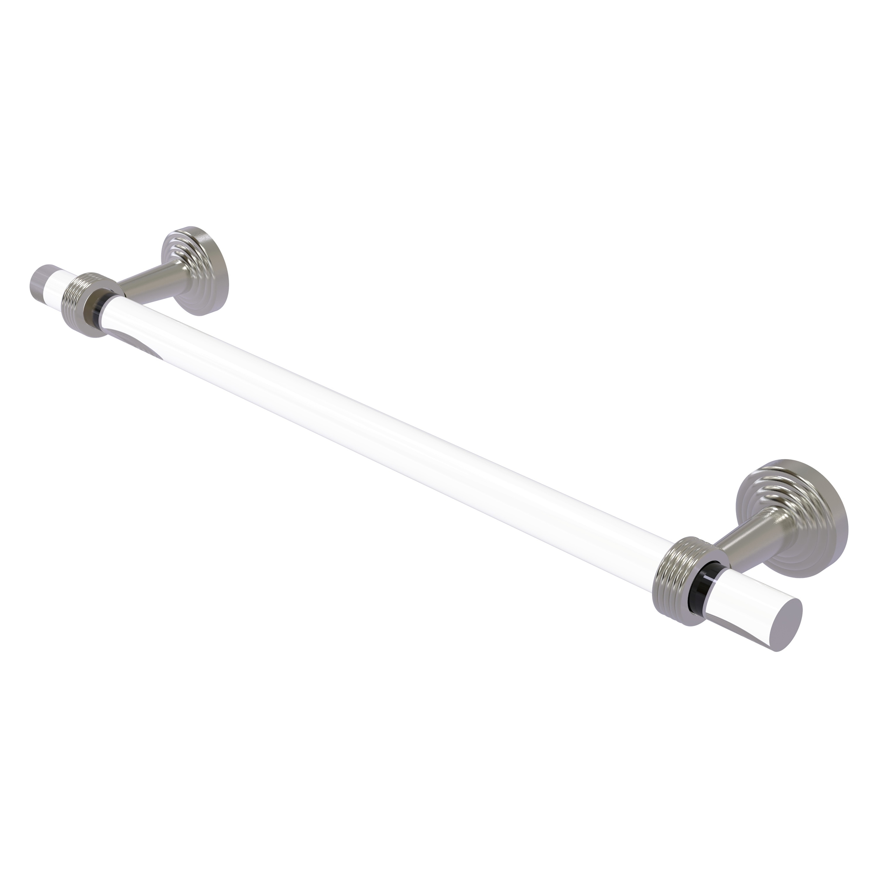 Allied Brass PB-41G-24-SN Pacific Beach 24-in Satin Nickel Wall mount Single Towel Bar