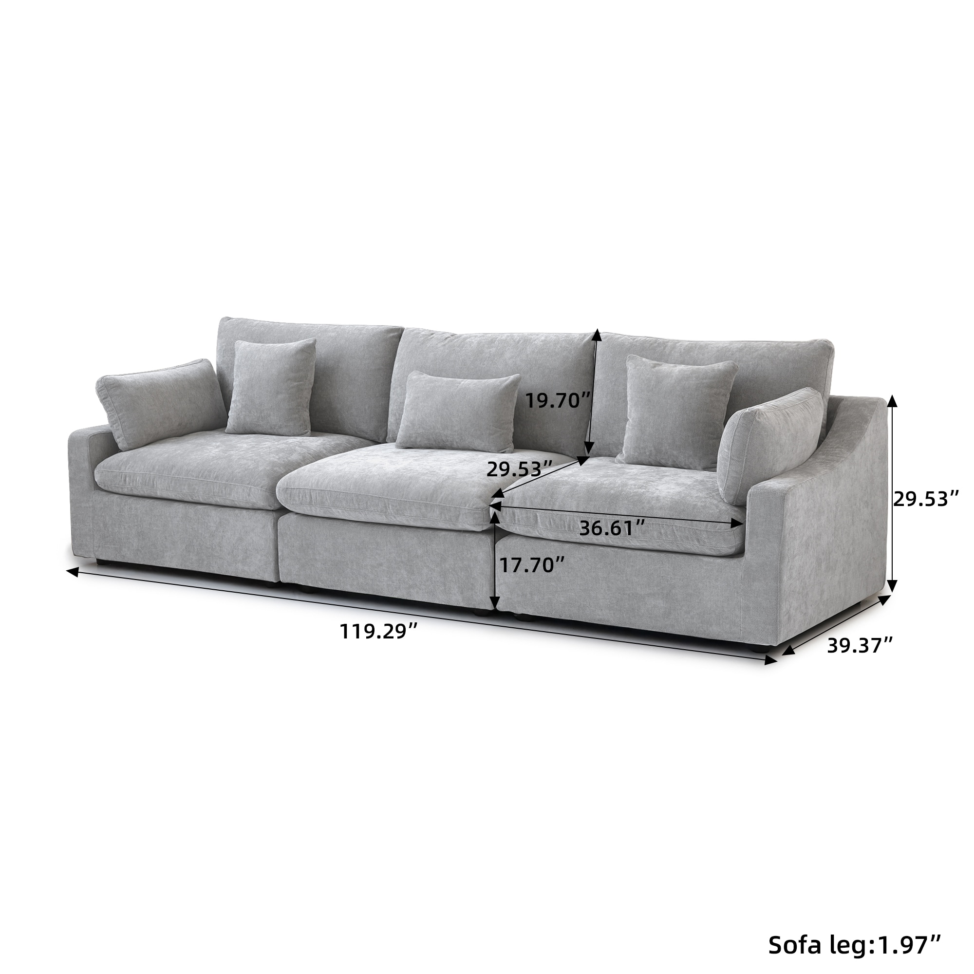 BuotiqHom DH-S3-140LG Sofas-Loveseats - View #9