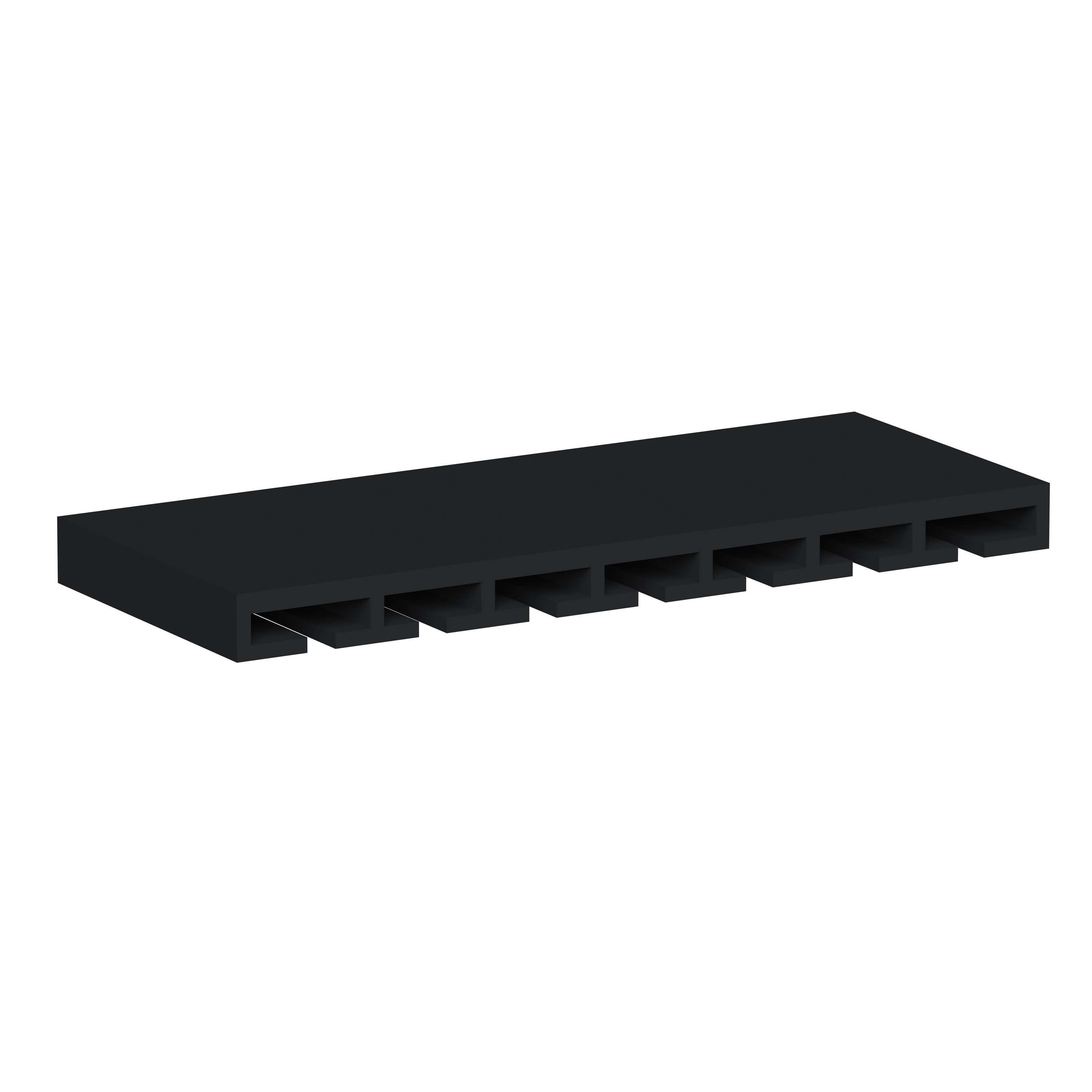 Boyel Living 30-in W x 1.5-in H x 12-in D Black Shaker Ready-to-Assemble Kitchen Under Cabinet Glass Holder #BL-GH30SSE