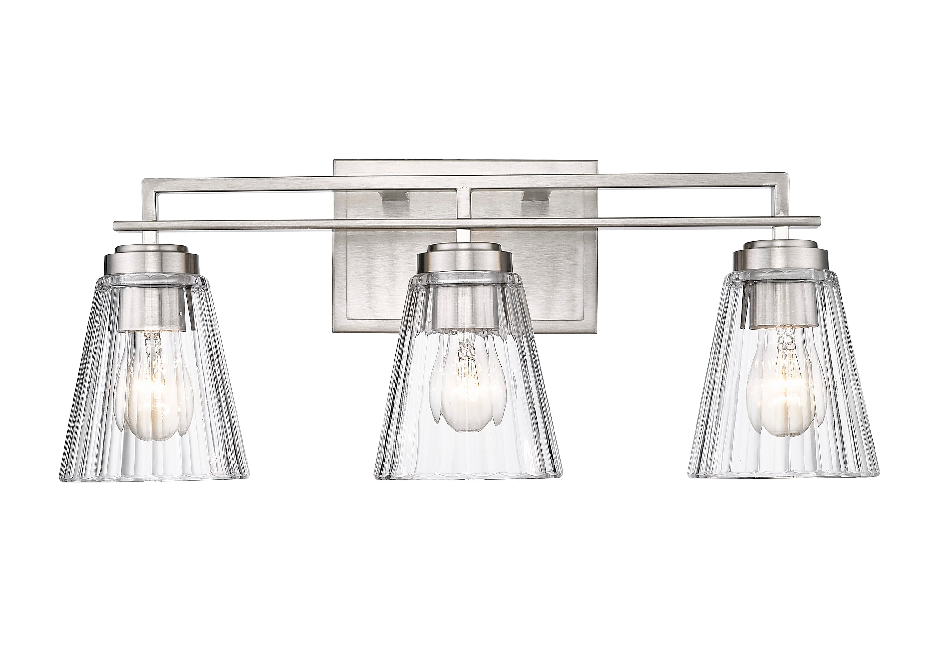 Z-Lite Lyna 16-in 2-Light Brushed Nickel Traditional Vanity Light 