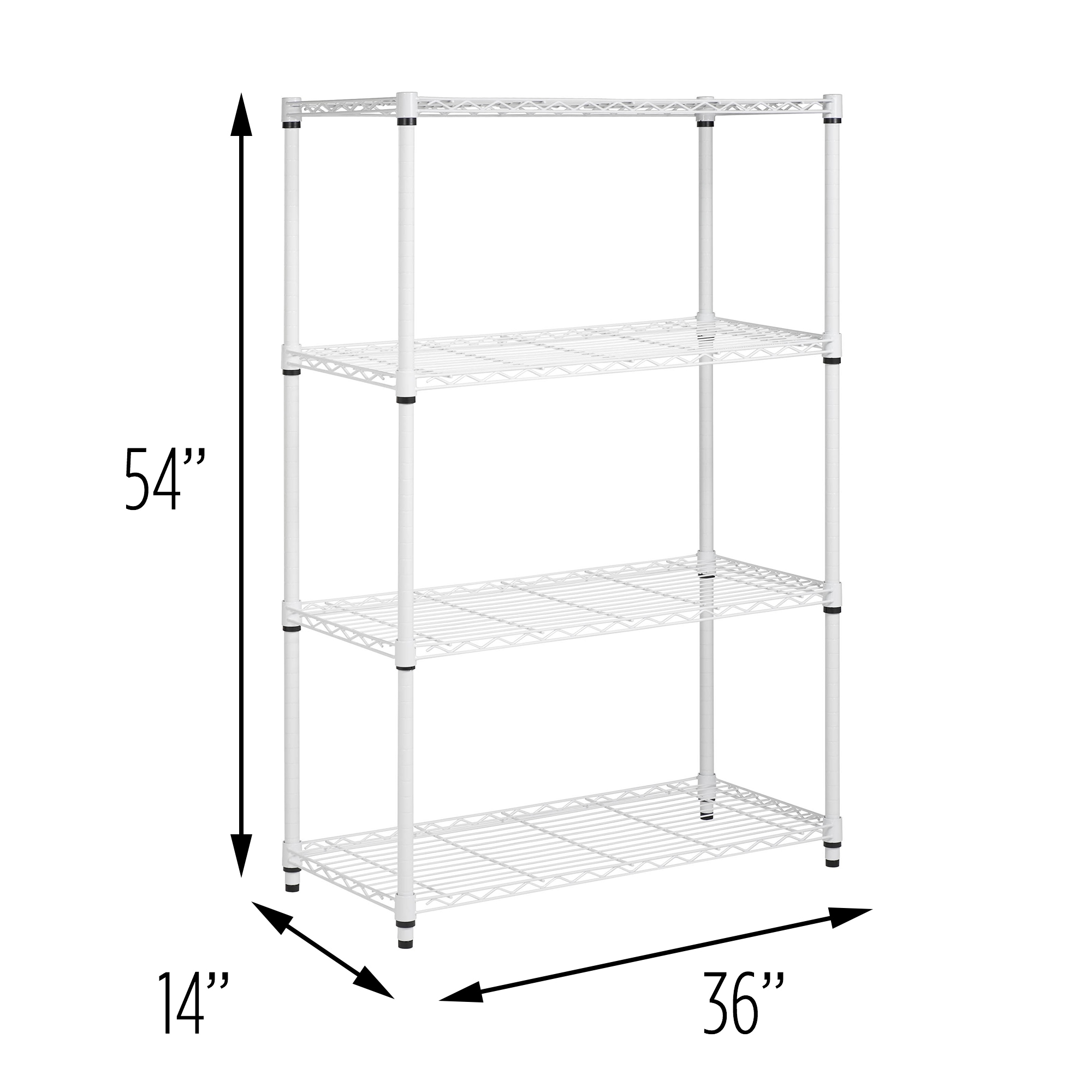 Honey-Can-Do Honey Can Do Steel Heavy Duty 4-Tier Utility Shelving Unit ...