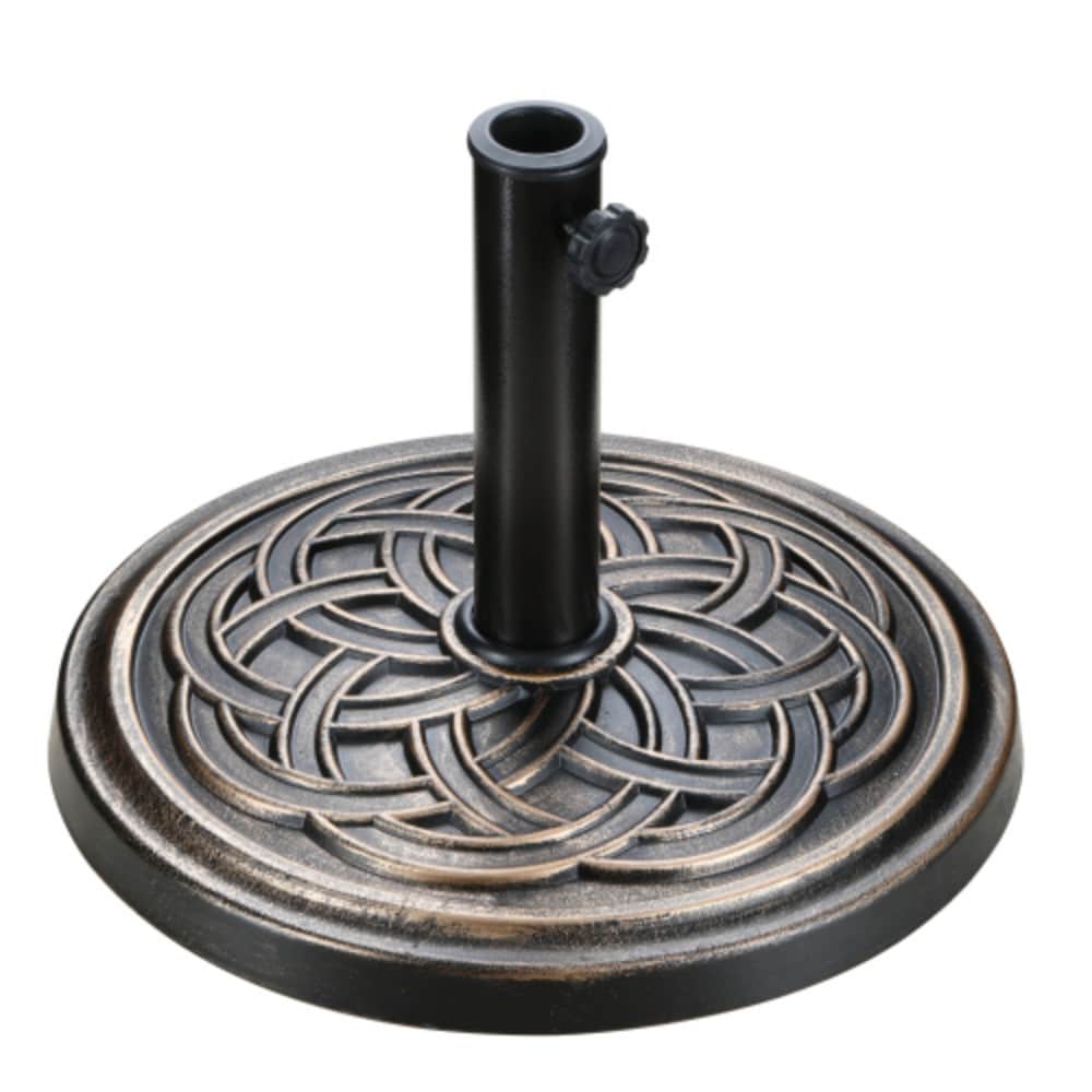 Siavonce - 23-lb Black Resin Plastic Patio Umbrella Base
