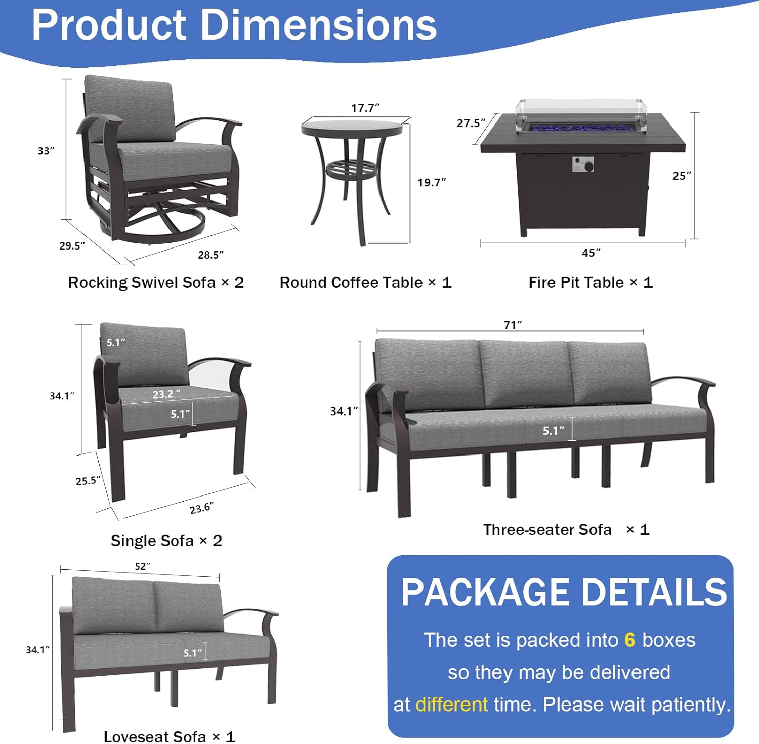 ALAULM LS-A-7S+3SRC-GREY Patio-Conversation-Sets - View #6