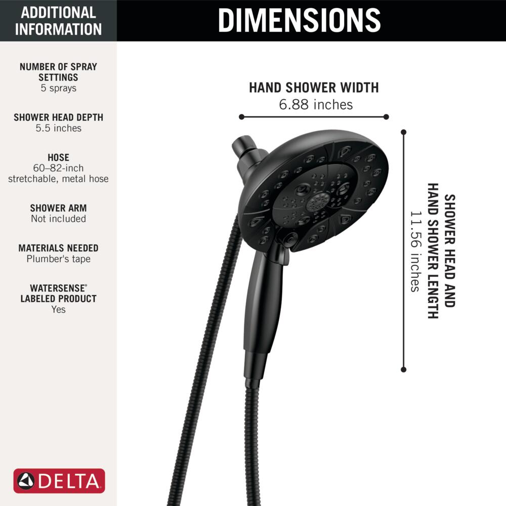 Delta 58480-BL-PK Fixed-Showerhead - View #5