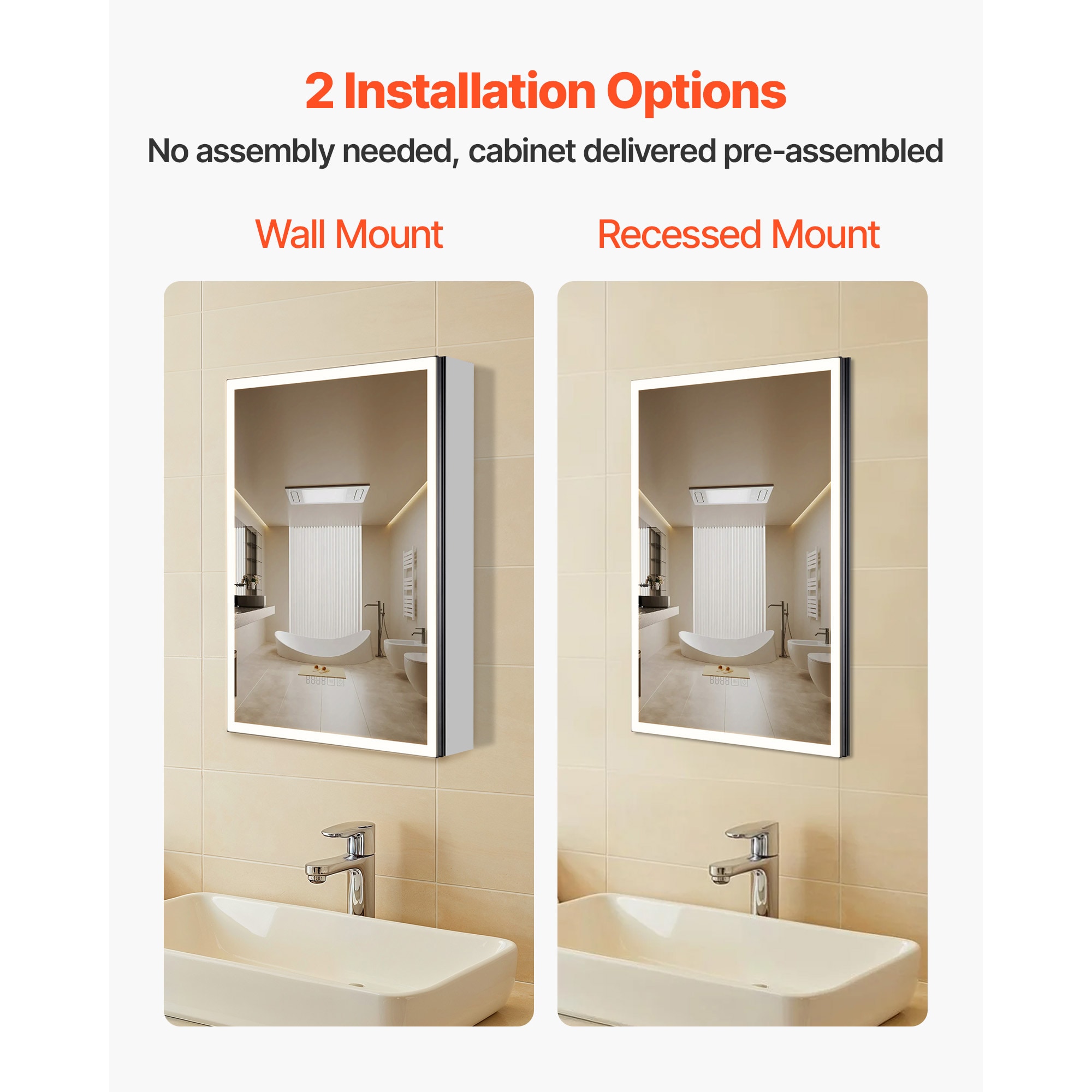 VEVOR LEDJXJJ2028I5DEVE1V1 Bathroom-Wall-Cabinets - View #6