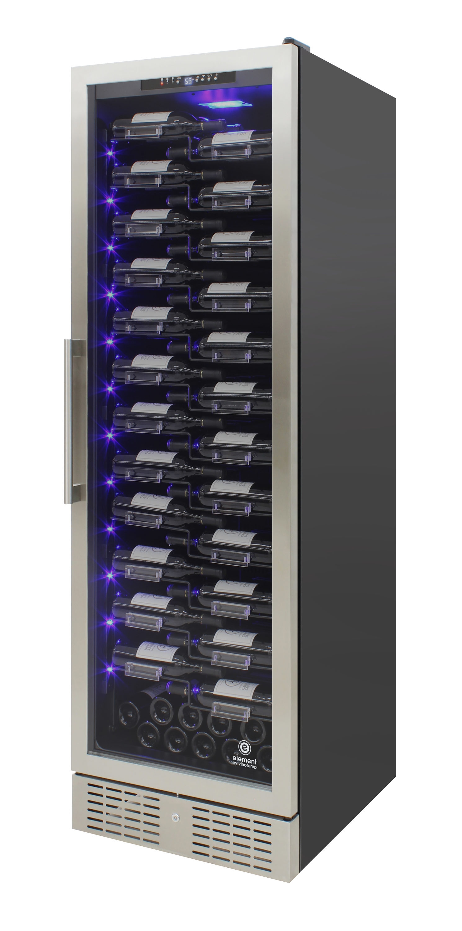 Vinotemp EL-168ZZ-SSD 23.4-Inches W 157 -Bottles Stainless Steel Built-in/Freestanding Indoor Wine Cooler