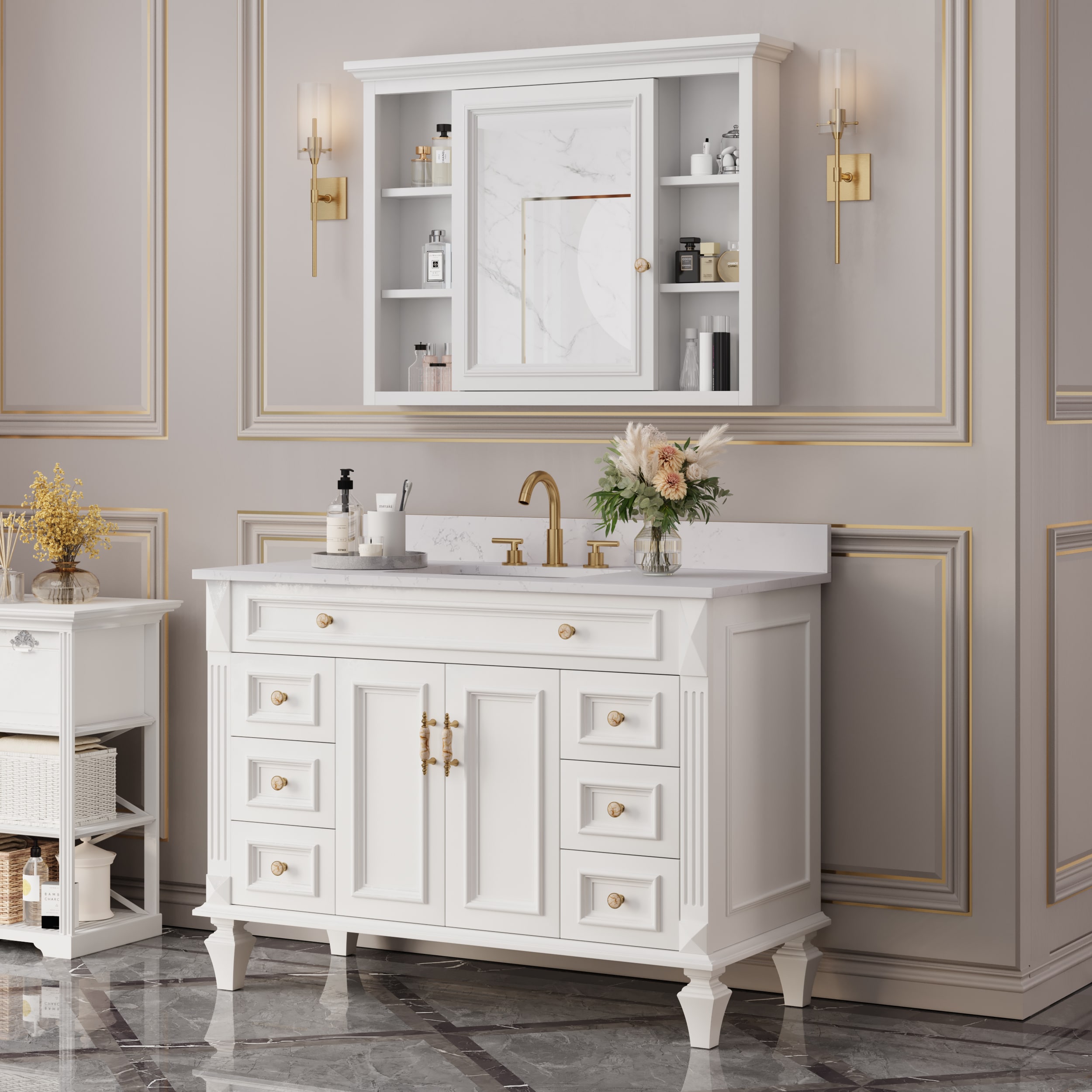 WELLFOR HA4030MC-WT Bathroom-Medicine-Cabinets - View #7
