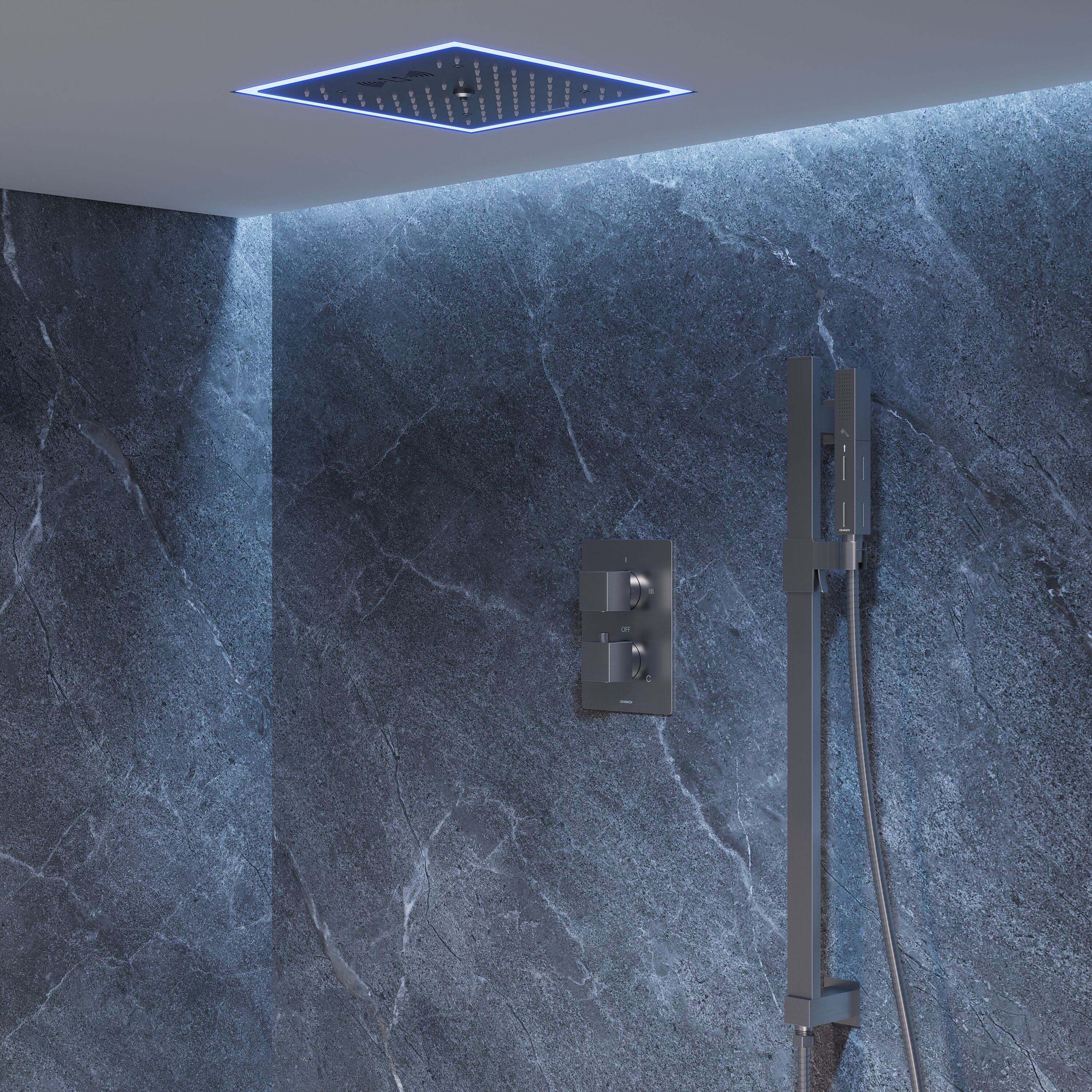 CRANACH C09.BU11.BN Showerhead-Bar-Panels - View #2