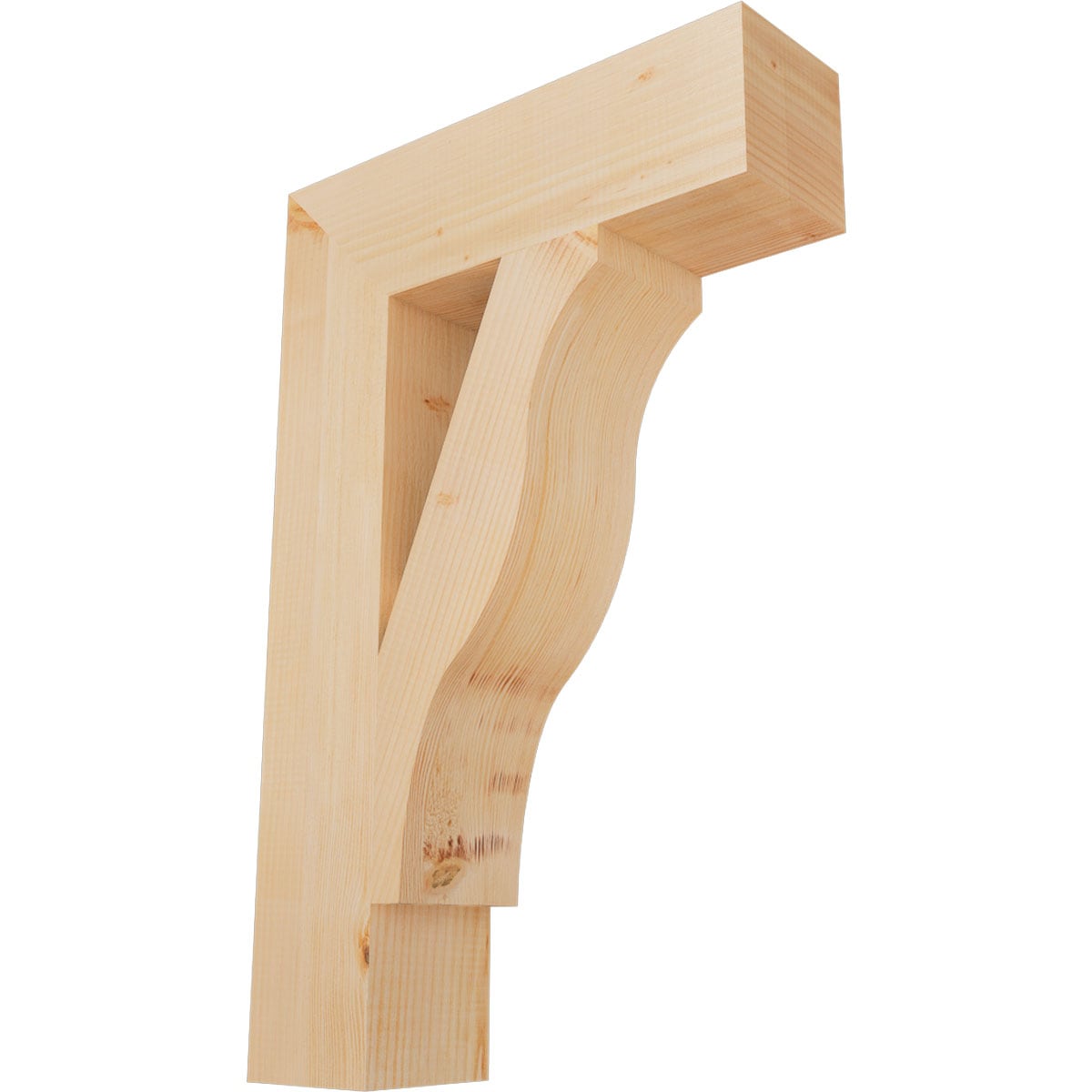 Ekena Millwork BKT06X22X34FST05SDF Funston Block Smooth 5-1/2-in x 22-in x 34-in Douglas fir Brown Wood Standard bracket