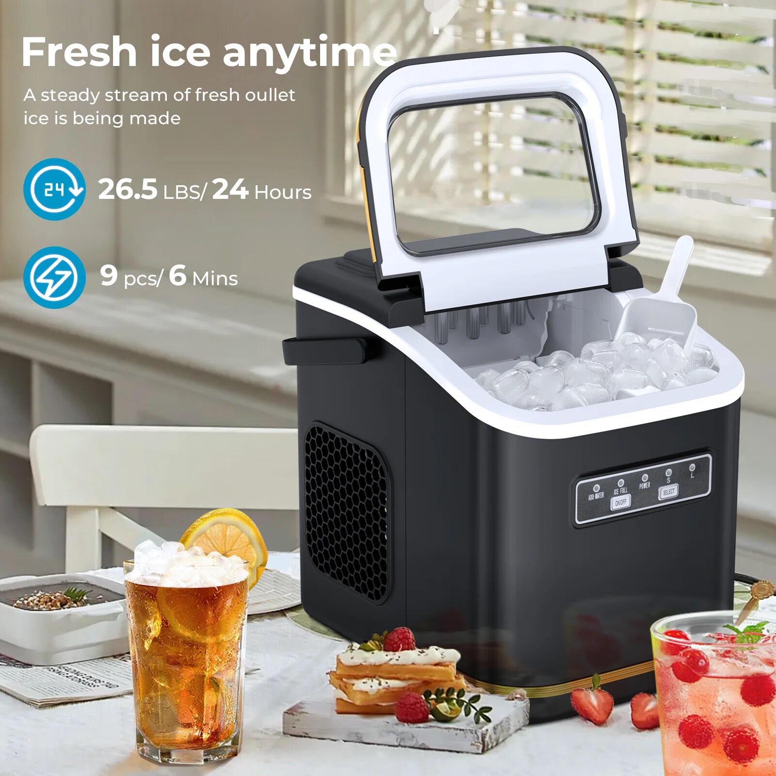 Antarctic Star Z5812KH-BLACK Commercial-Ice-Makers - View #3