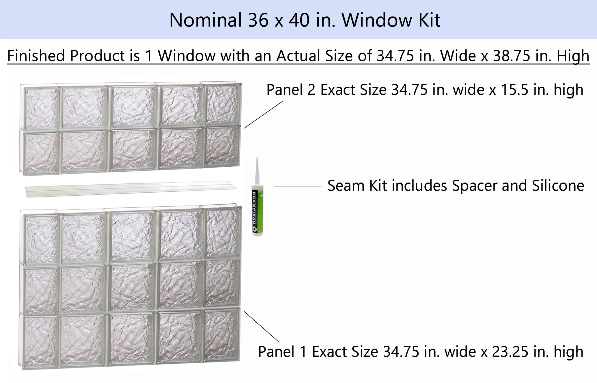 REDI2SET S3640IS Glass-Block-Windows - View #2