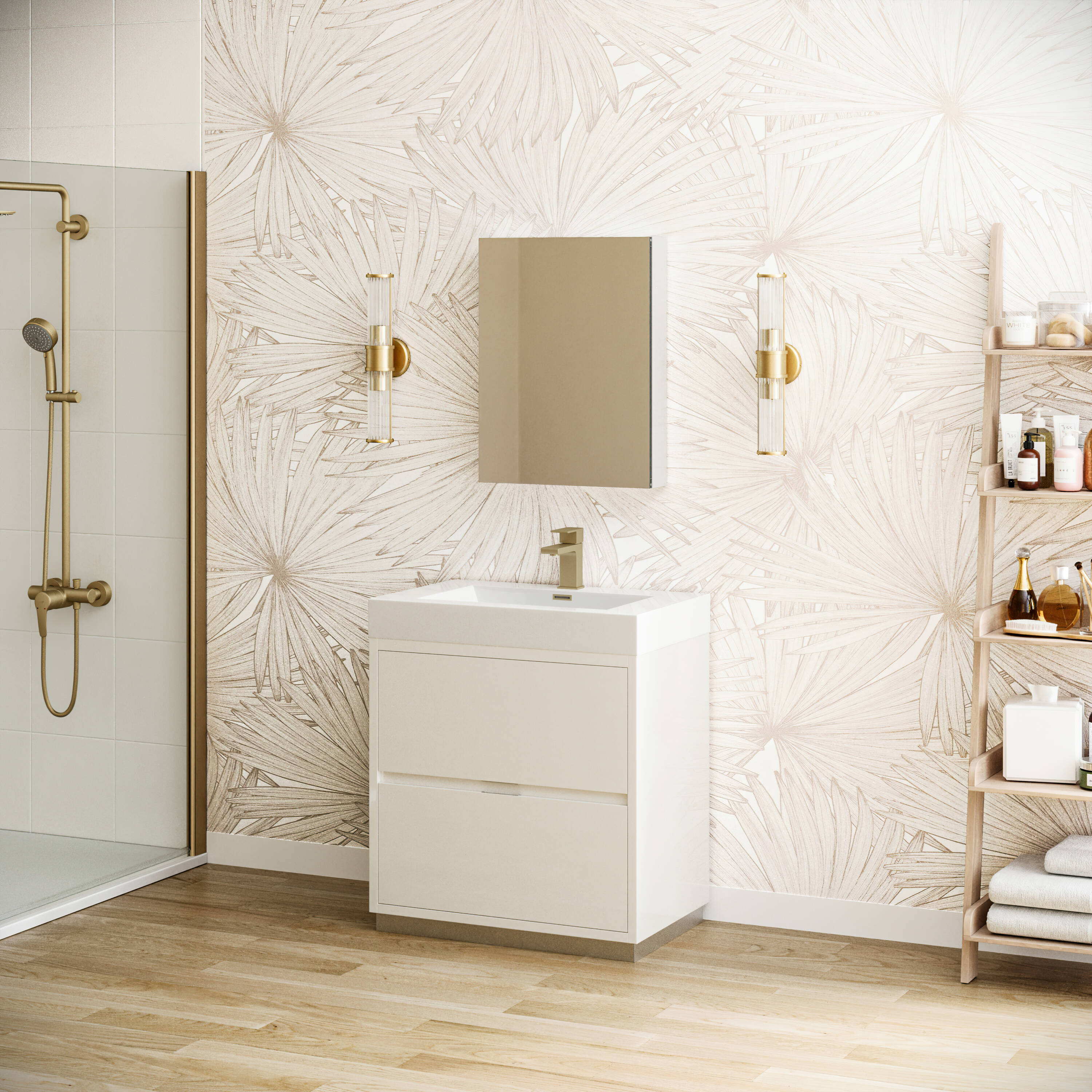 Fresca FVN8430WH Bath-Vanity-Combo - View #5
