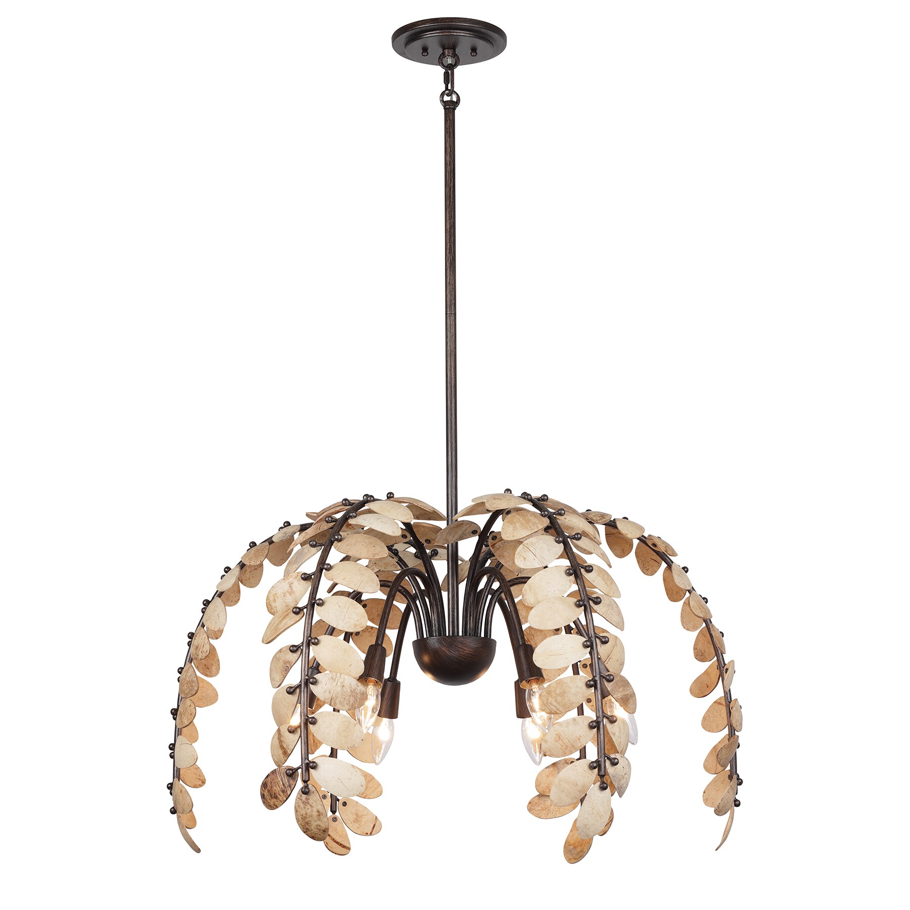 Savoy House 1-2579-6-26 Grecian Chandelier in Champagne Coconut by Breegan Jane 6 -Light Multiple finishes Bronze Coastal For Use in Bedrooms, Dining Rooms, Foyers, Kitchens, Living Rooms Chandelier