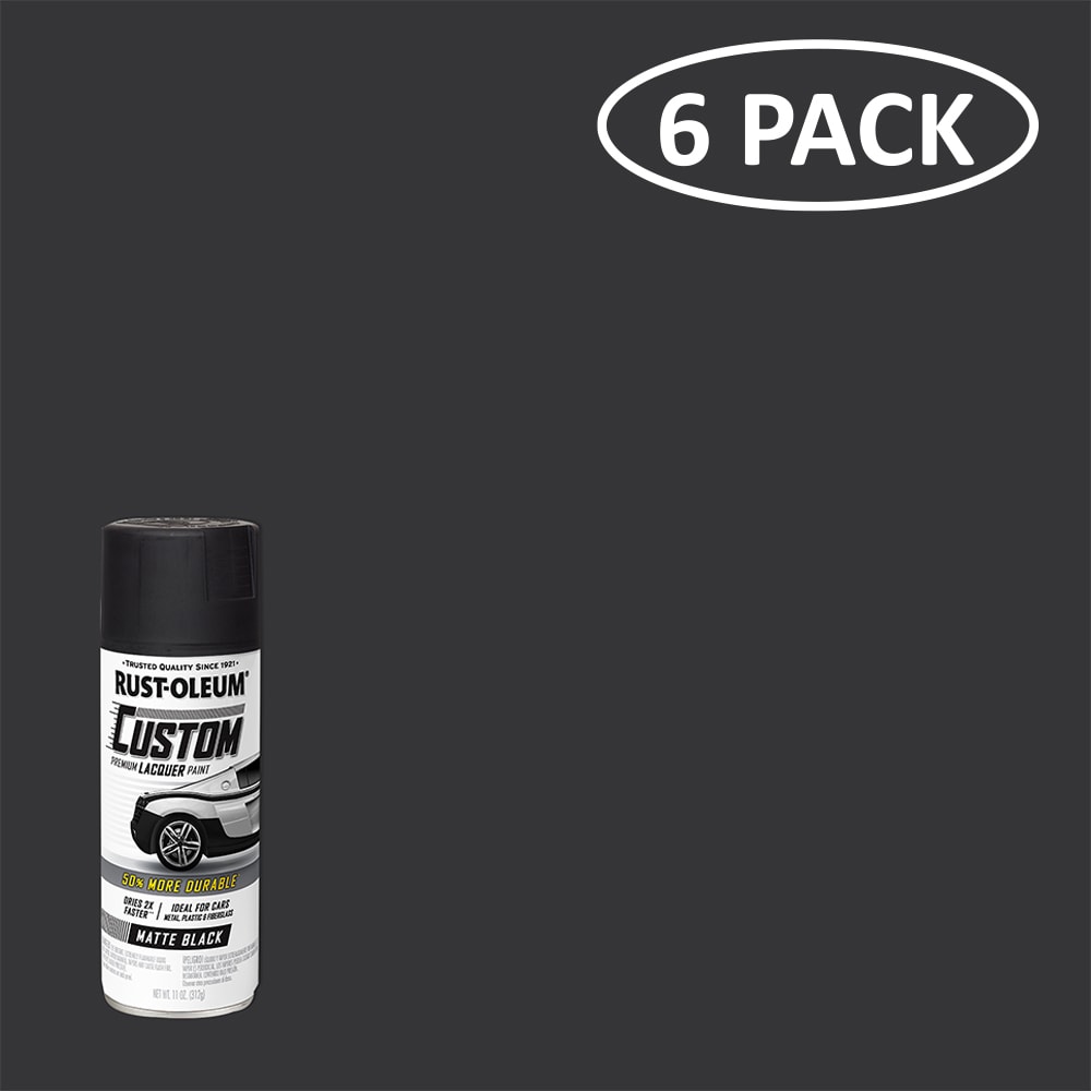 Rust-Oleum Automotive Matte Black Spray Paint 11 oz (6 Pack)