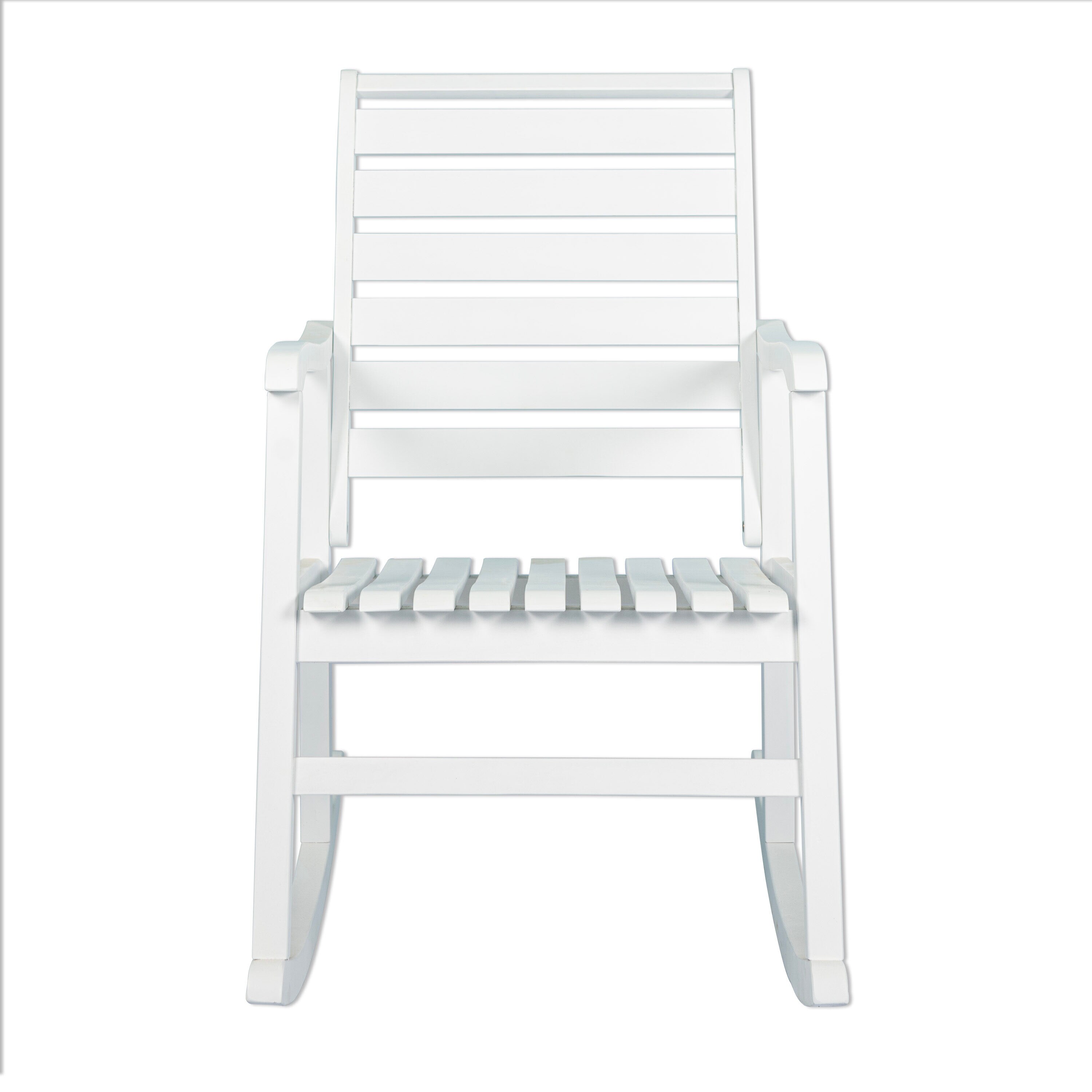 Bradley white slat discount patio rocking chair